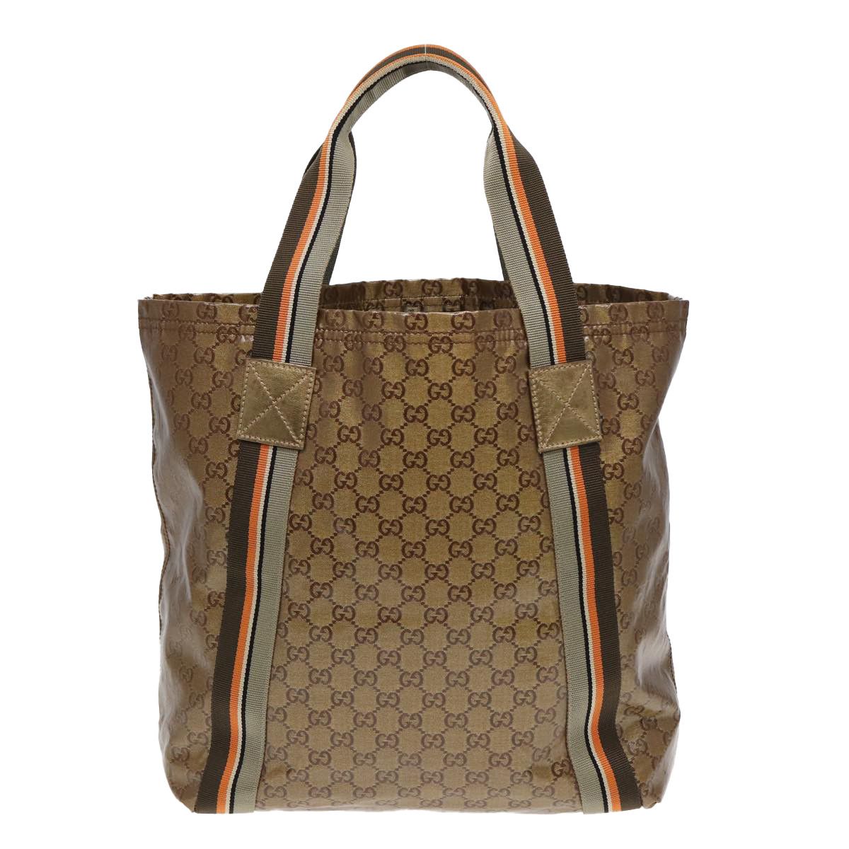 Gucci Gg Canvas Brown Canvas Tote Bag (Pre-Owned) Size ONE SIZE - 3 Thumbnail