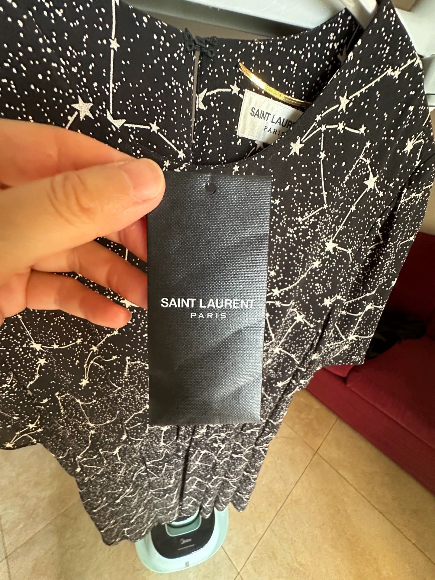Saint Laurent Paris Saint Laurent Paris Constellation double-layer mulberry silk dress Size US 38 / EU 54 - 6 Thumbnail