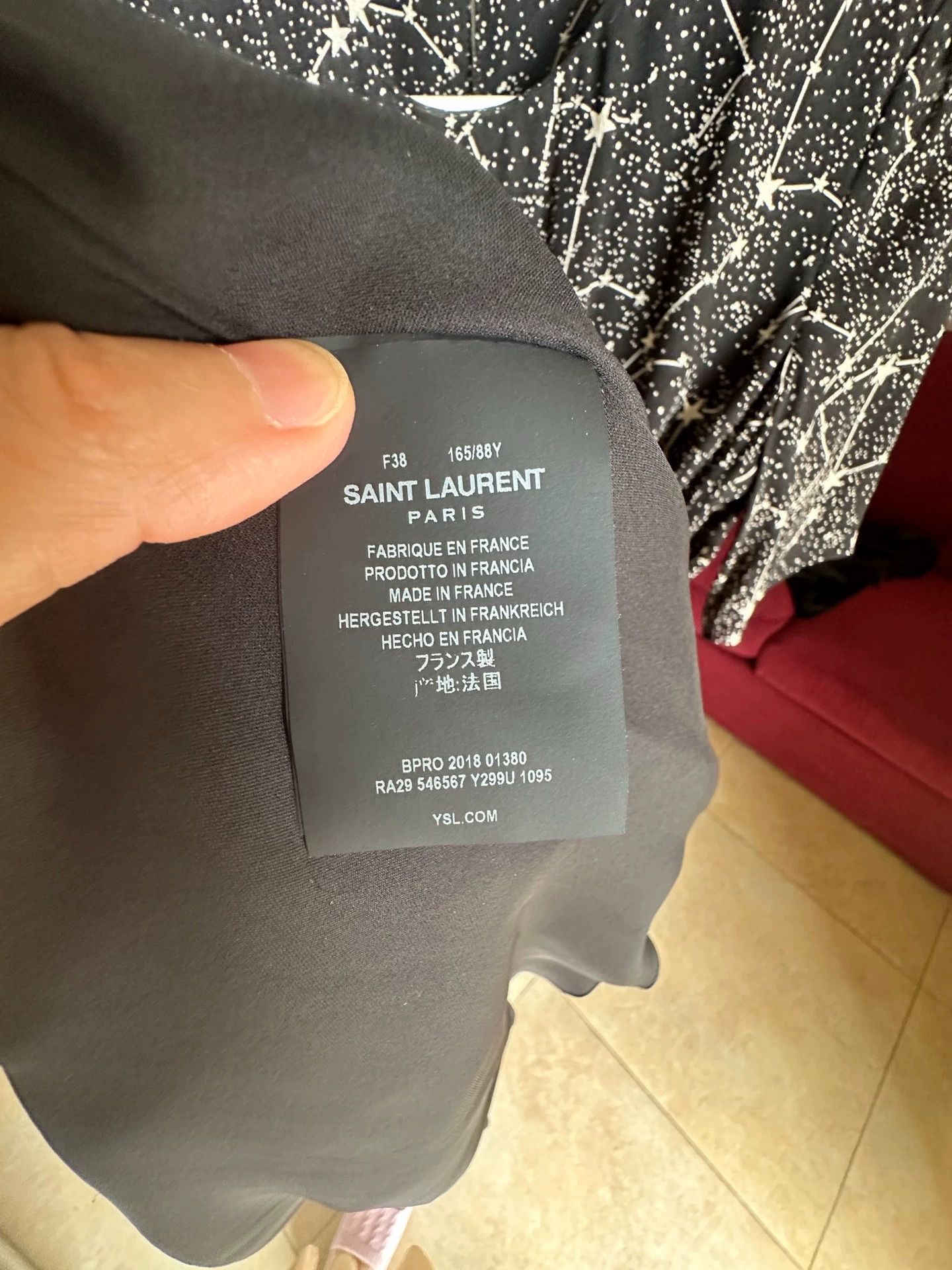 Saint Laurent Paris Saint Laurent Paris Constellation double-layer mulberry silk dress Size US 38 / EU 54 - 4 Thumbnail