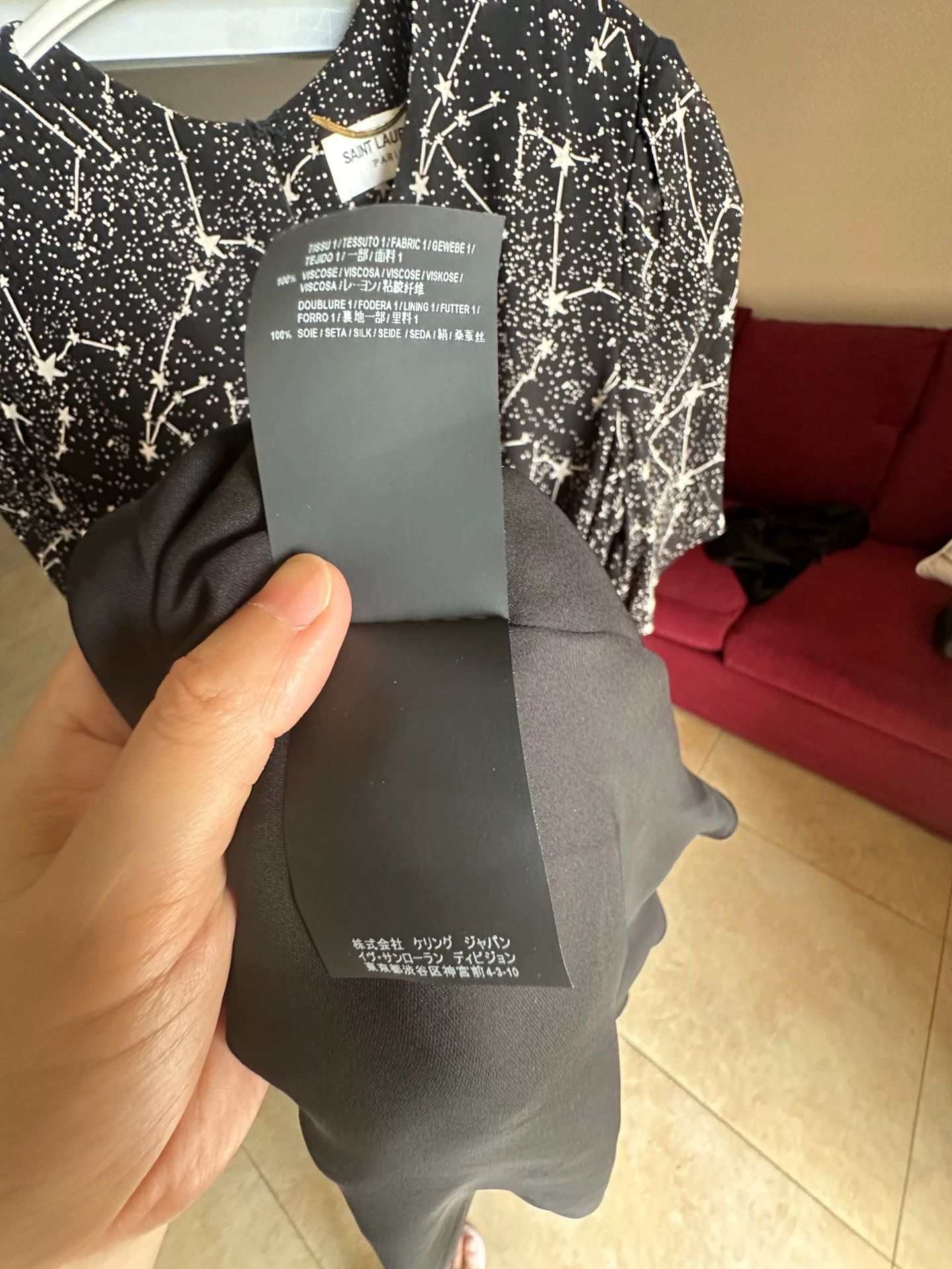 Saint Laurent Paris Saint Laurent Paris Constellation double-layer mulberry silk dress Size US 38 / EU 54 - 5 Thumbnail