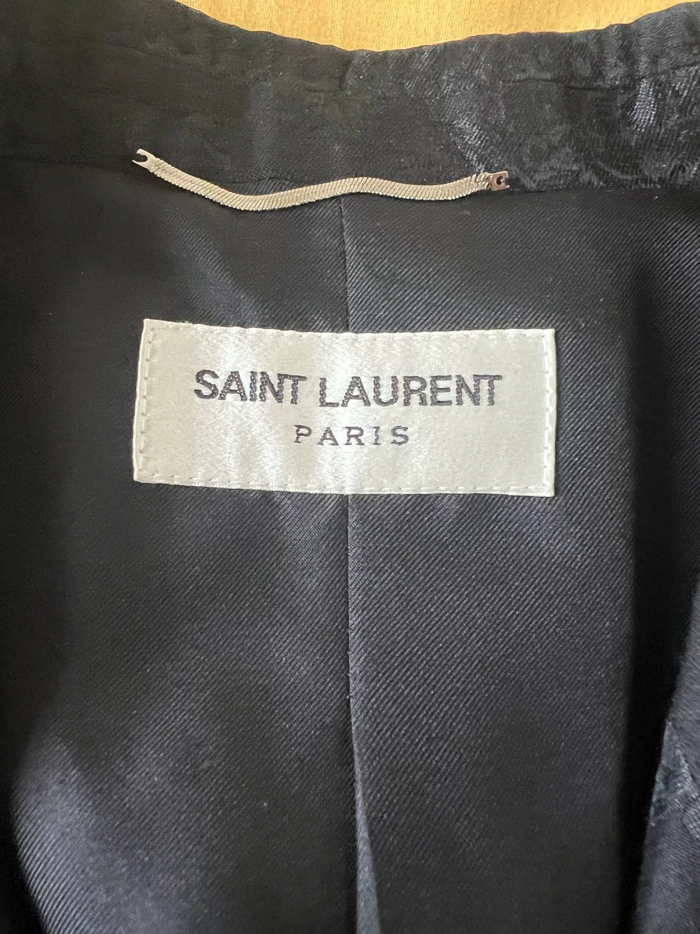 Saint Laurent Paris Saint Laurent Paris Flower Embroidered Mulberry Silk Jacket Size US M / EU 48-50 / 2 - 4 Thumbnail