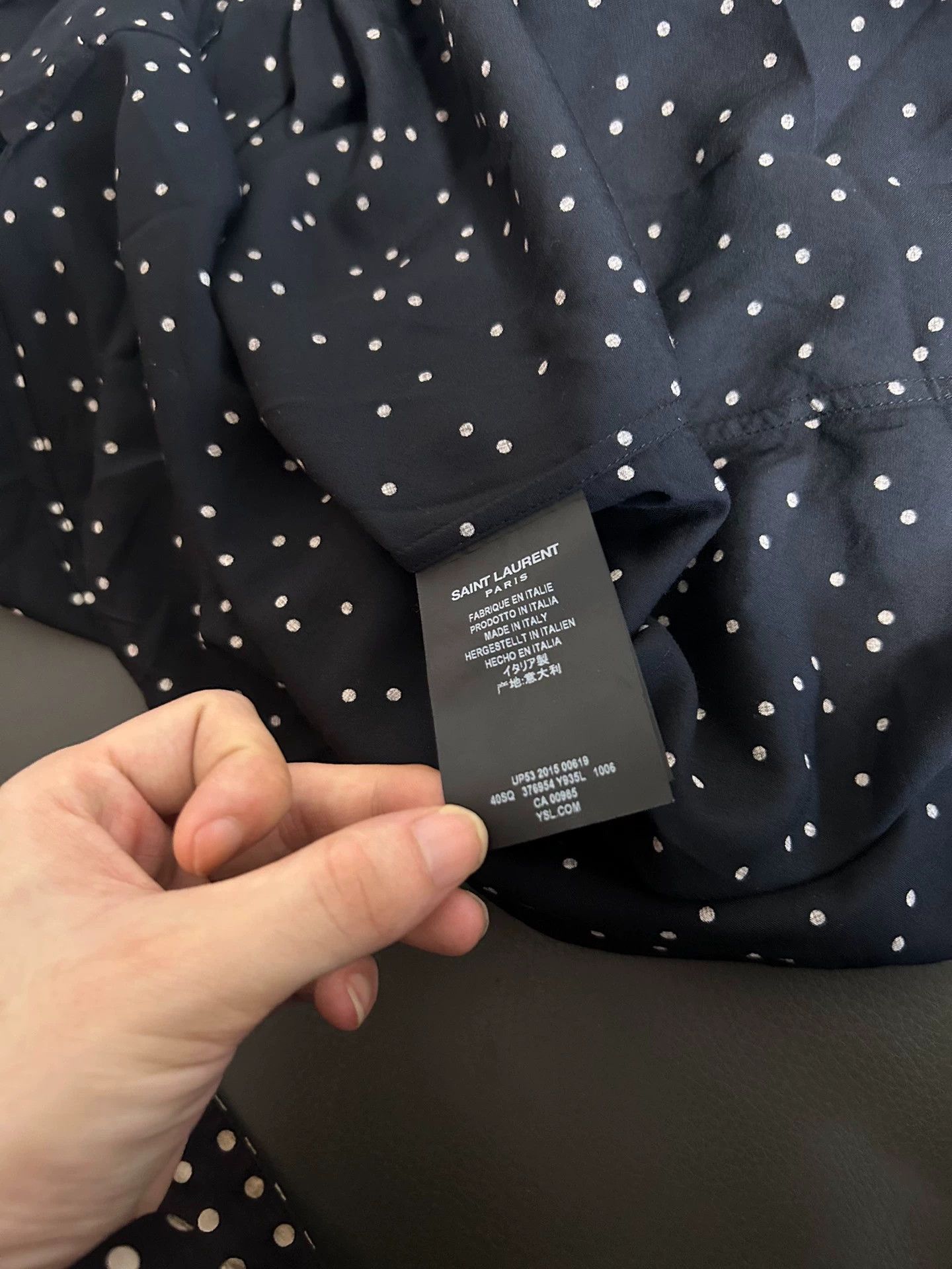 Saint Laurent Paris Saint Laurent Paris Starry Wave Dot Shirt Size US XS / EU 42 / 0 - 5 Thumbnail