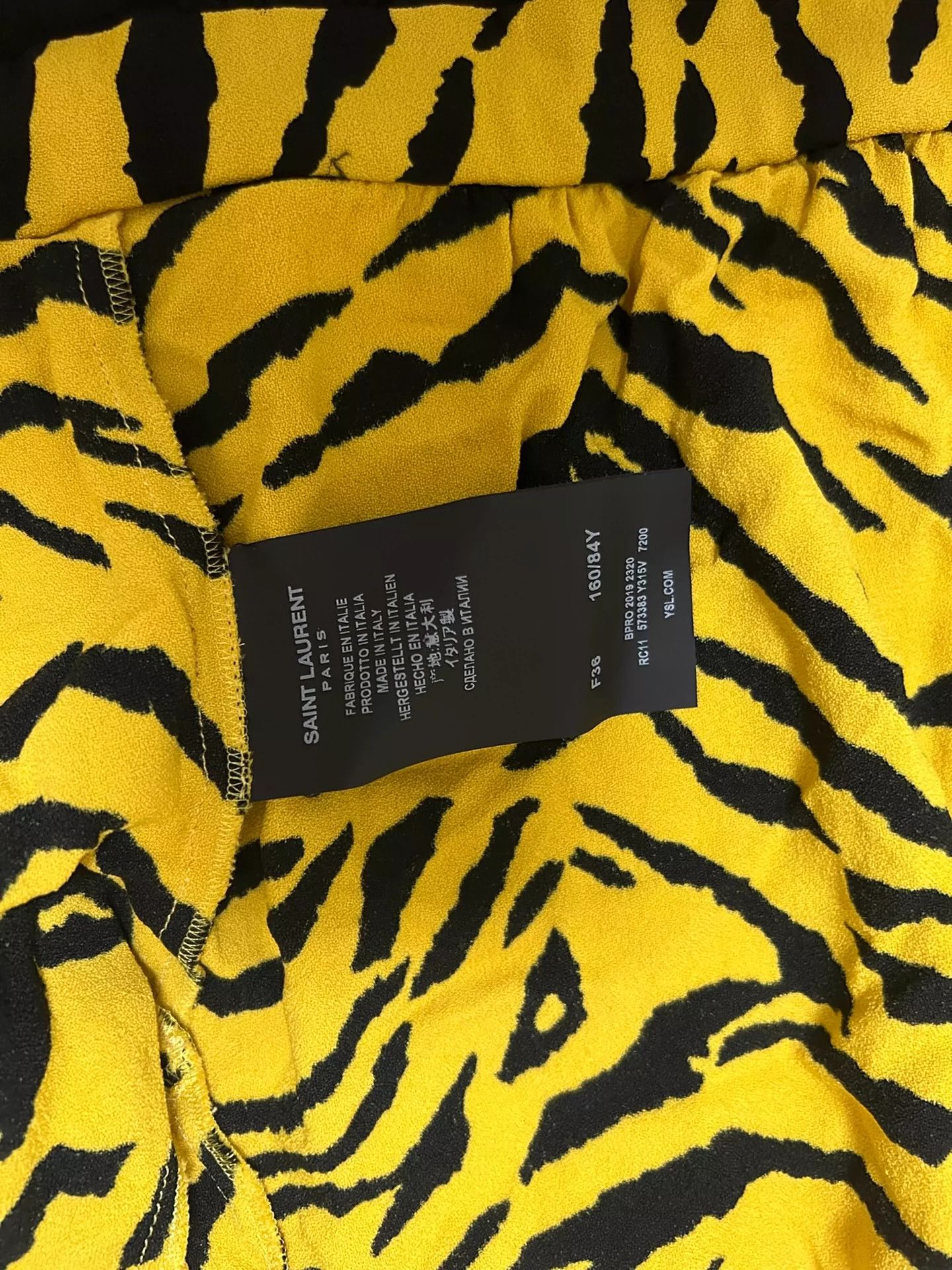 Saint Laurent Paris Saint Laurent Paris Yellow wrapped dress Size US 36 / EU 52 - 4 Thumbnail