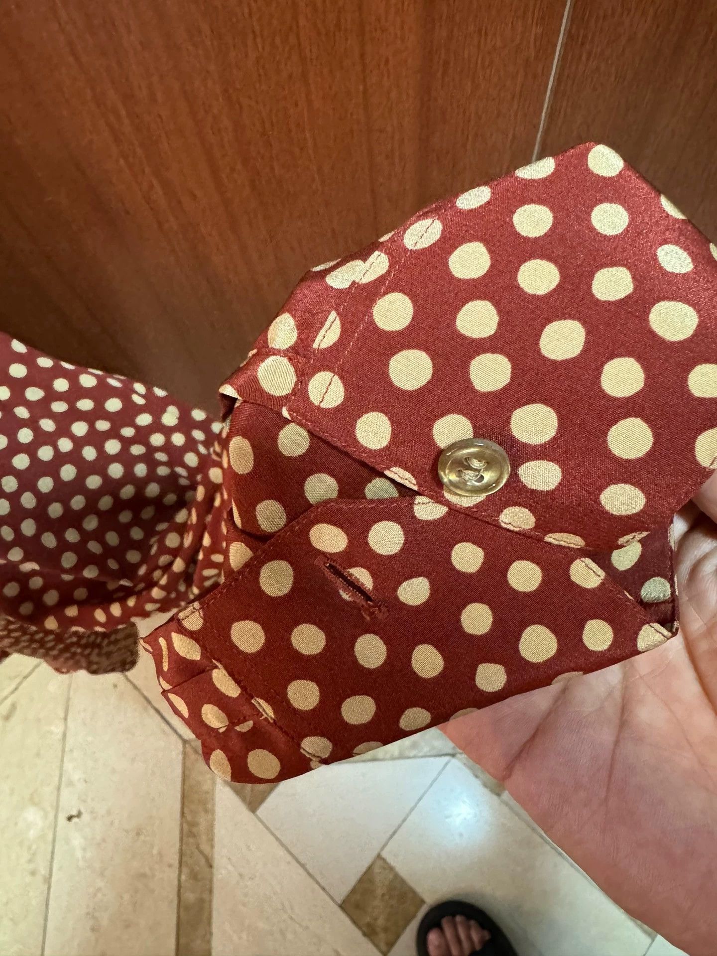 Saint Laurent Paris Saint Laurent Paris Mulberry silk polka dot shirt Size US S / EU 44-46 / 1 - 2 Thumbnail