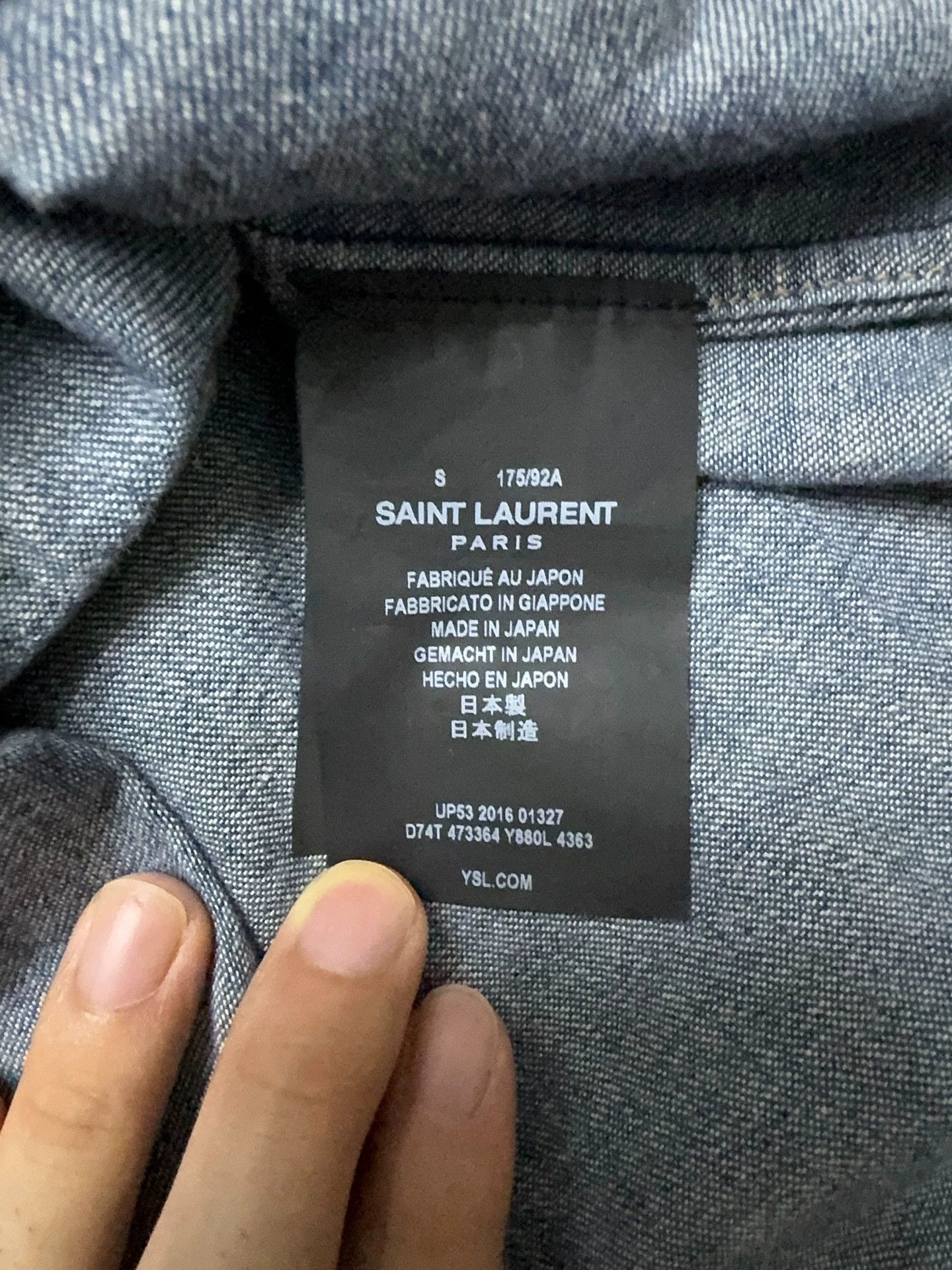 Saint Laurent Paris Saint Laurent Paris Logo denim jacket Size US S / EU 44-46 / 1 - 3 Thumbnail
