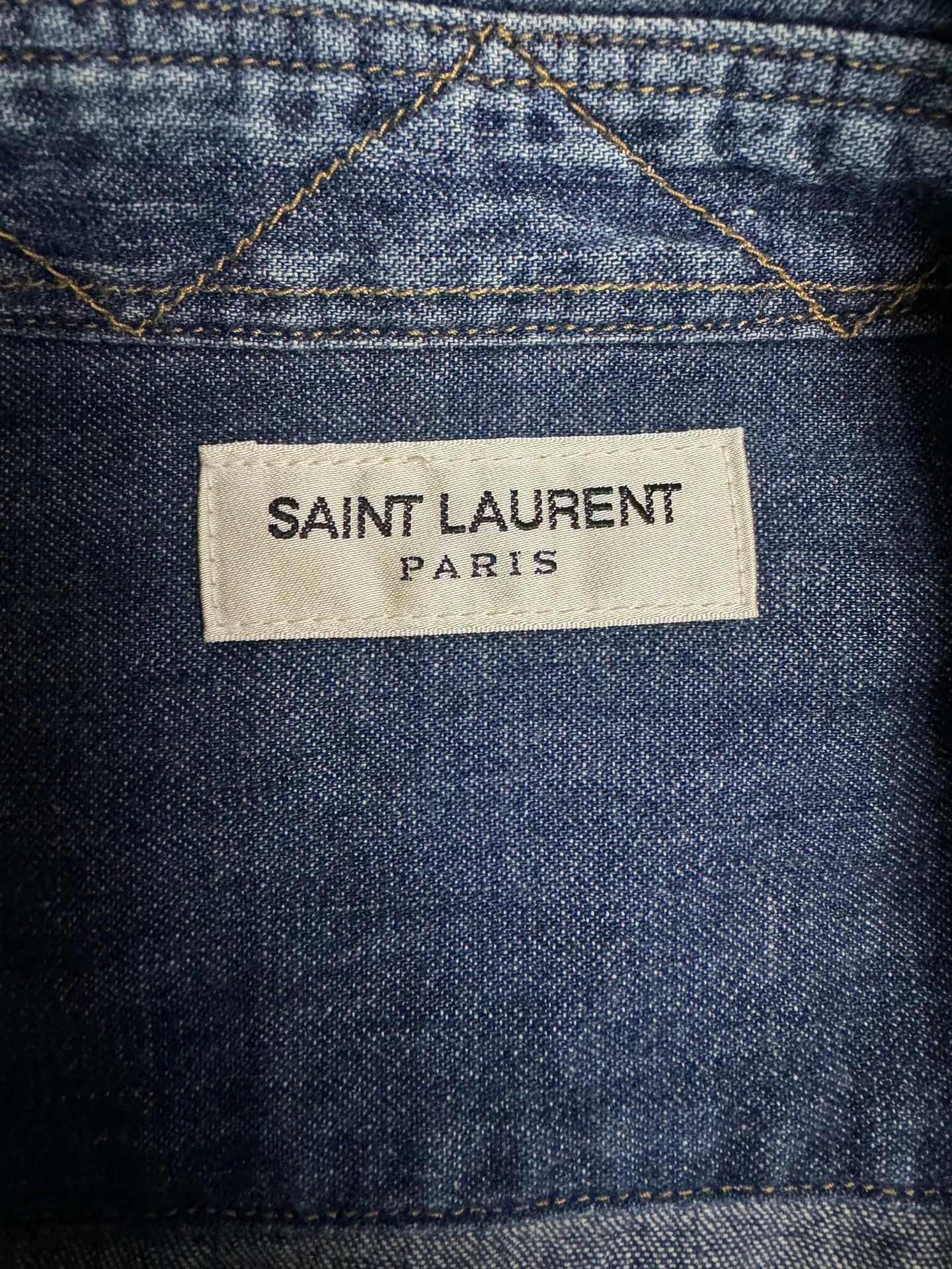 Saint Laurent Paris Saint Laurent Paris Logo denim jacket Size US S / EU 44-46 / 1 - 4 Thumbnail