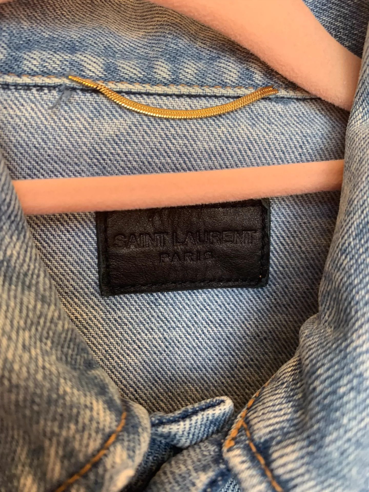 Saint Laurent Paris Saint Laurent Paris Women's cat denim jacket Size US XS / EU 42 / 0 - 3 Thumbnail
