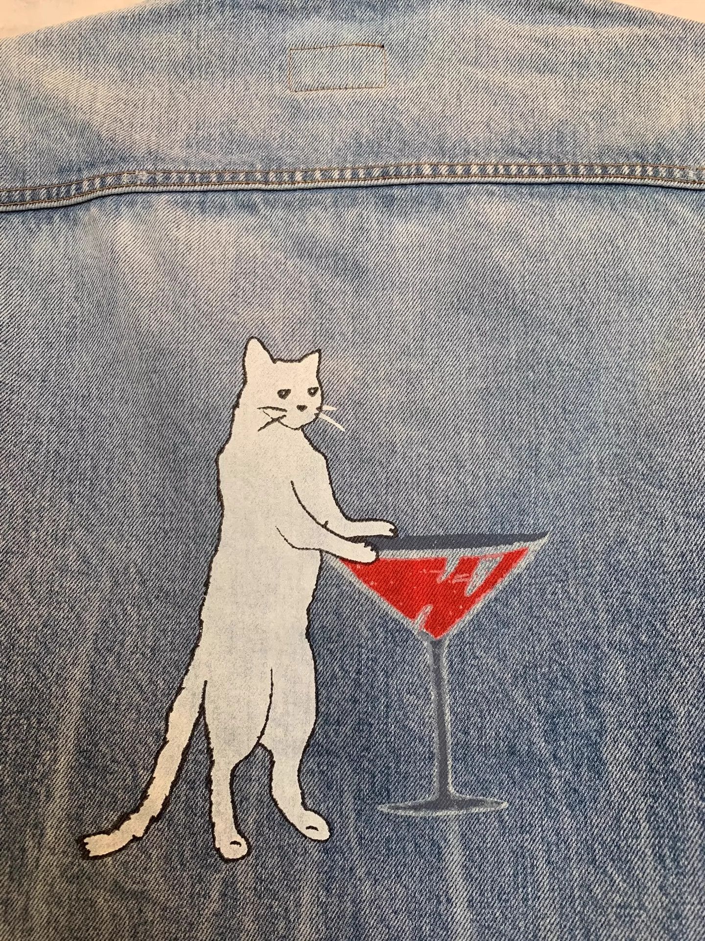 Saint Laurent Paris Saint Laurent Paris Women's cat denim jacket Size US XS / EU 42 / 0 - 9 Thumbnail