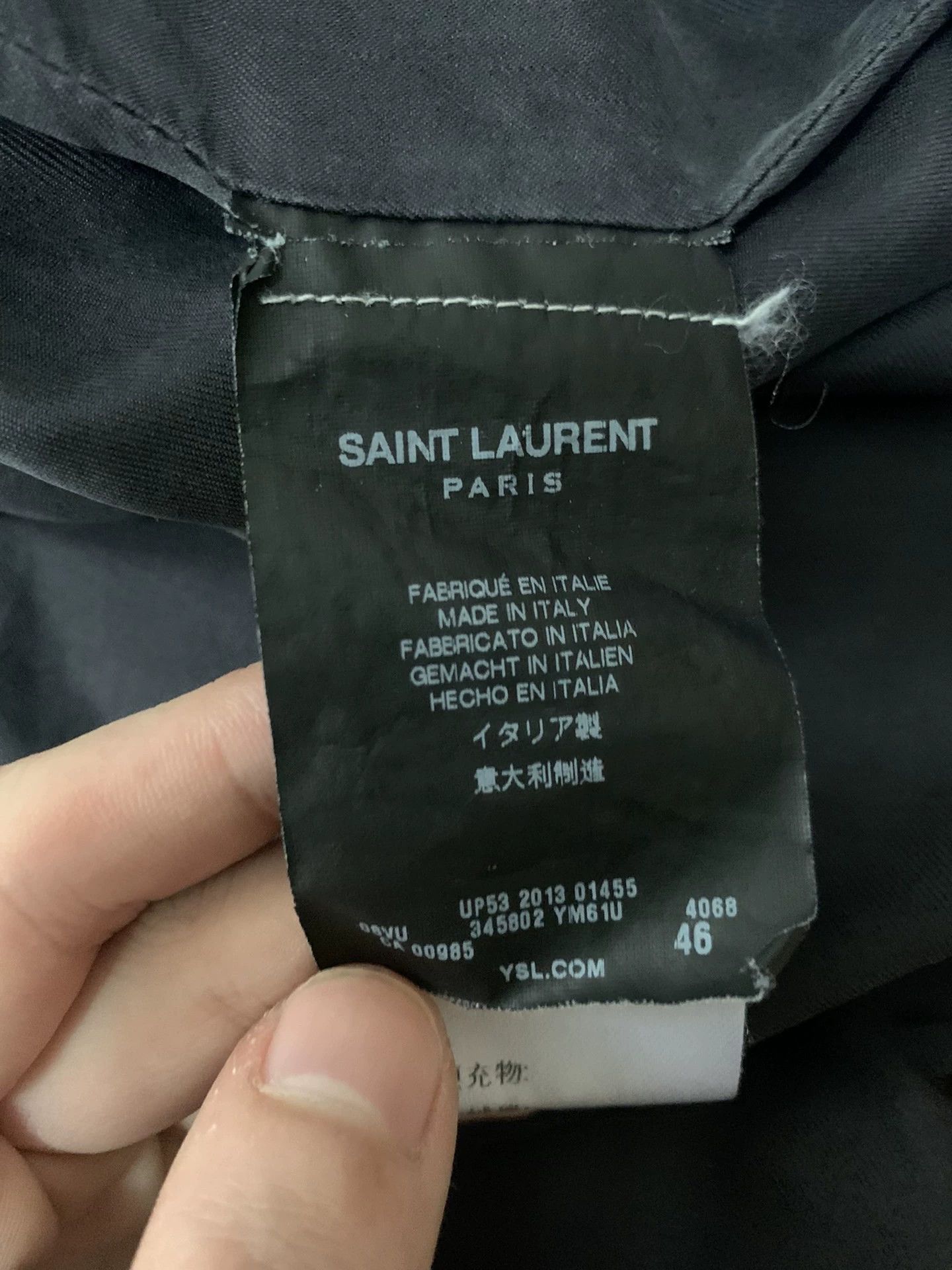 Saint Laurent Paris Saint Laurent Paris Blue silk baseball jacket Size US S / EU 44-46 / 1 - 4 Thumbnail
