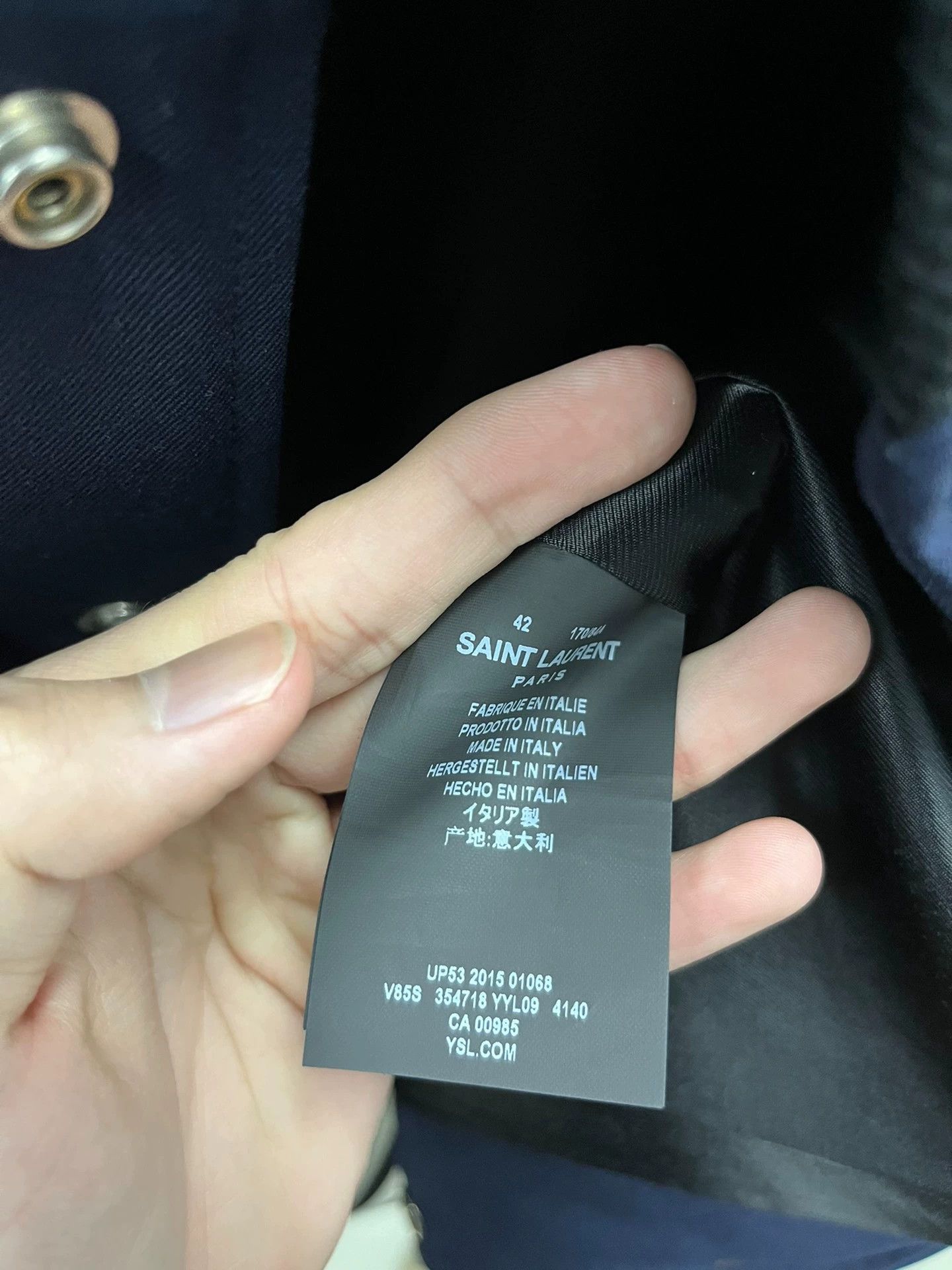Saint Laurent Paris Saint Laurent Paris Deep blue baseball jersey Size US S / EU 44-46 / 1 - 4 Thumbnail