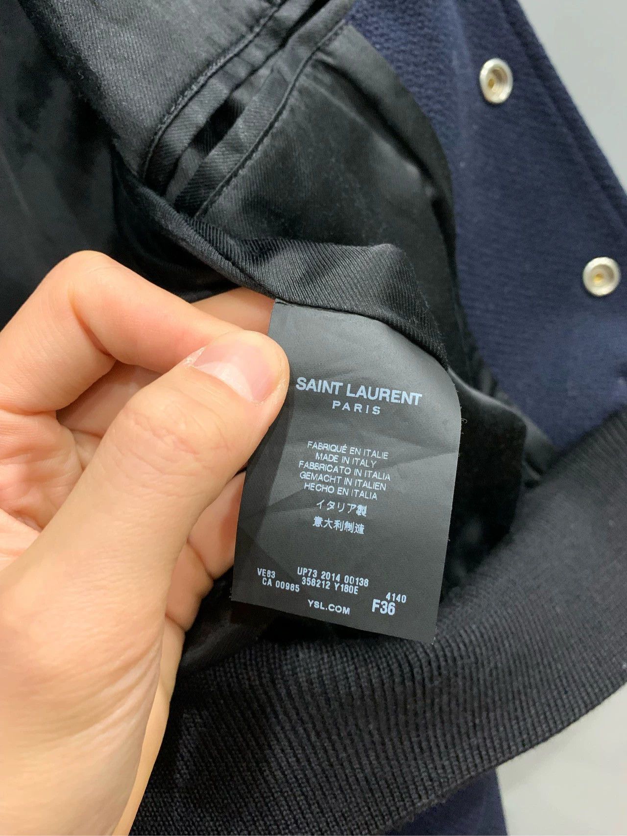 Saint Laurent Paris Saint Laurent Paris Deep blue baseball jersey Size US XS / EU 42 / 0 - 5 Thumbnail