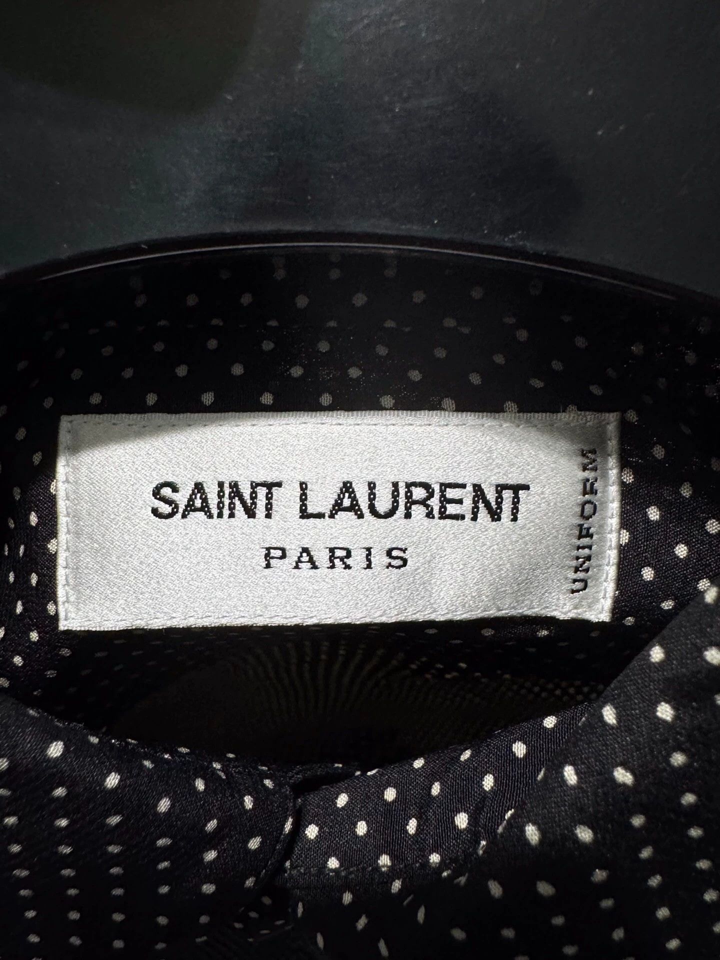 Saint Laurent Paris Saint Laurent Paris Men's silk polka dot shirt Size US M / EU 48-50 / 2 - 2 Thumbnail