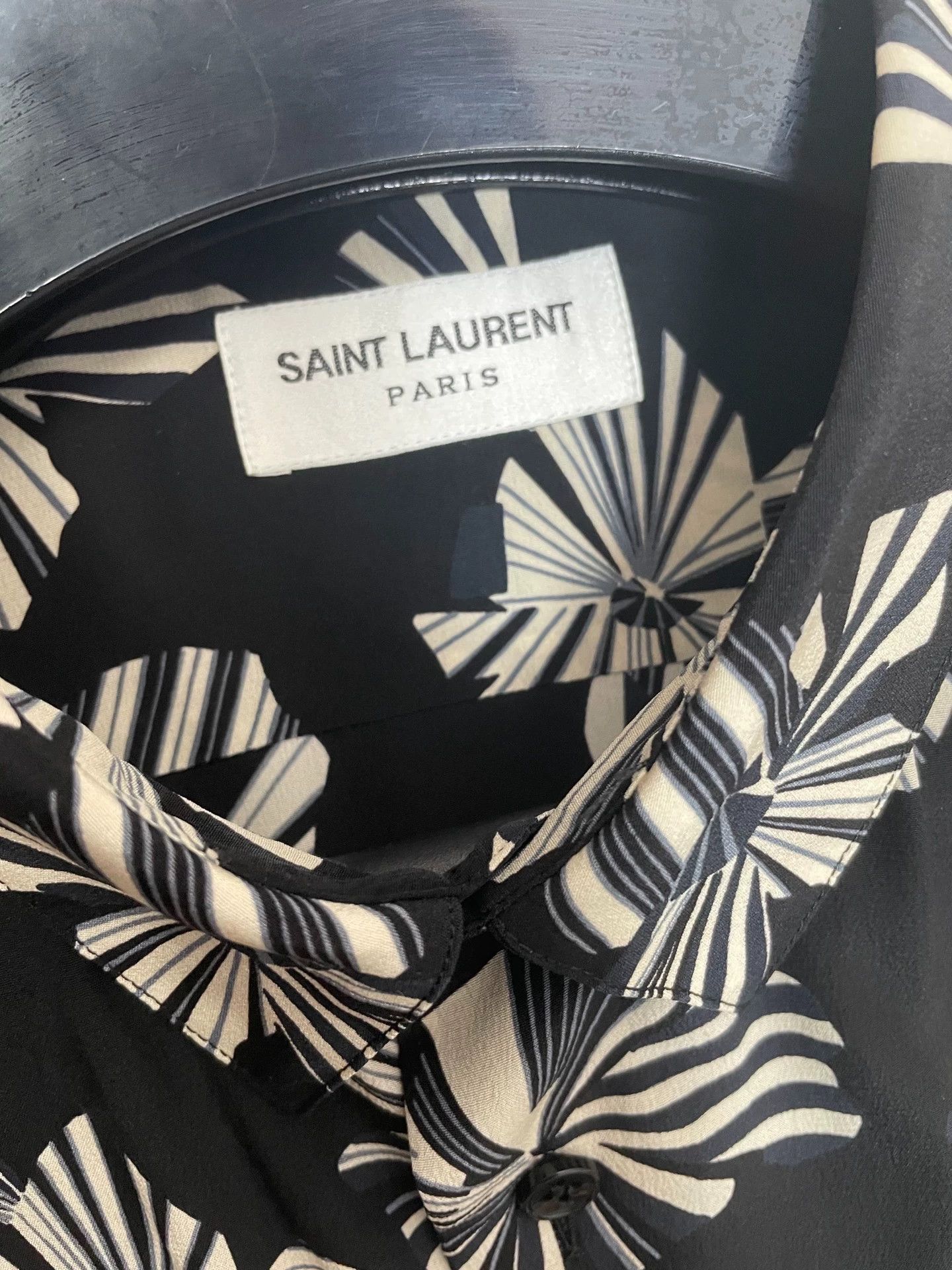 Saint Laurent Paris Saint Laurent Paris Origami printed mulberry silk shirt Size US XS / EU 42 / 0 - 3 Thumbnail