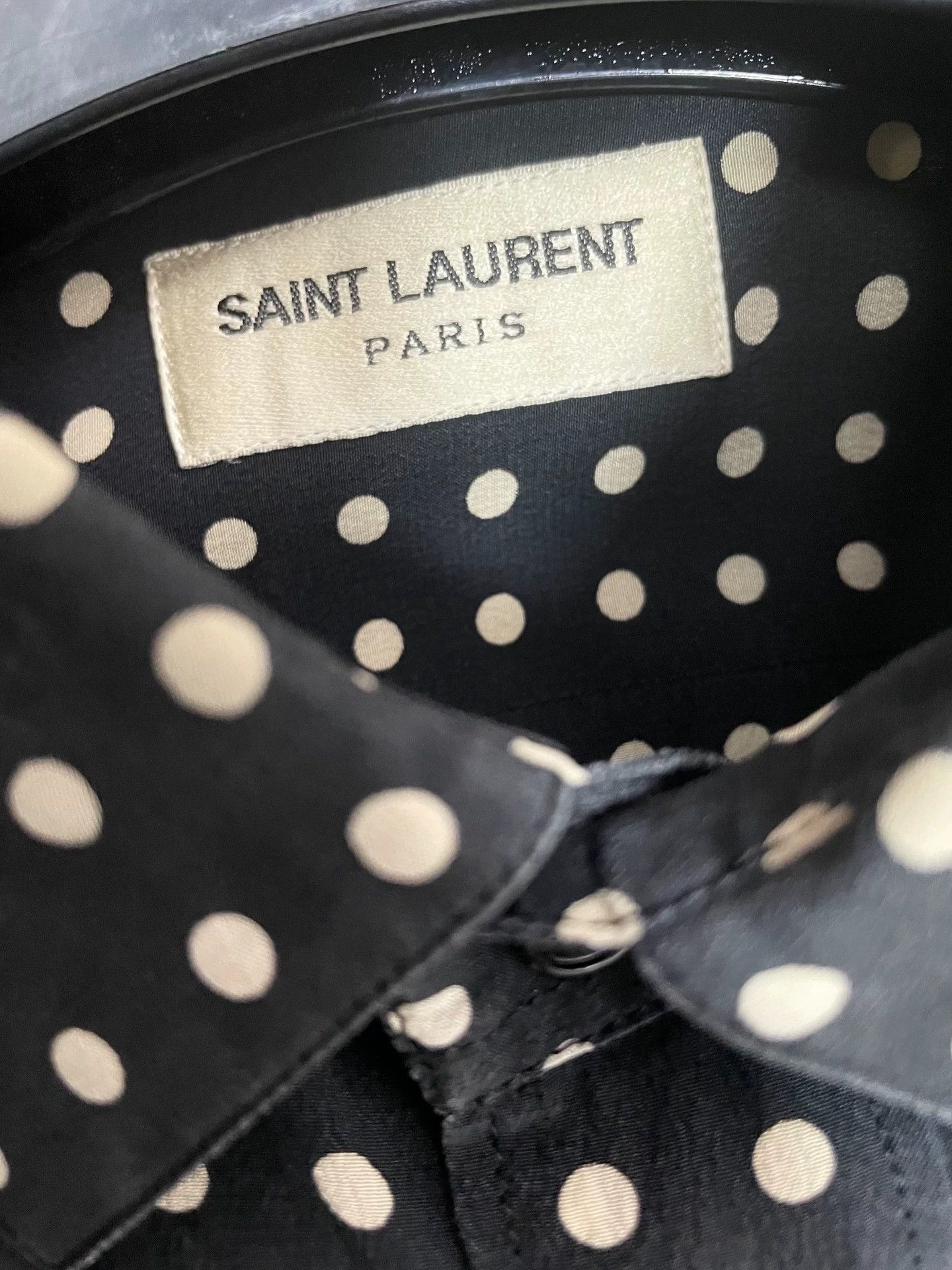 Saint Laurent Paris Saint Laurent Paris Black and white polka dot shirt Size US XS / EU 42 / 0 - 3 Thumbnail