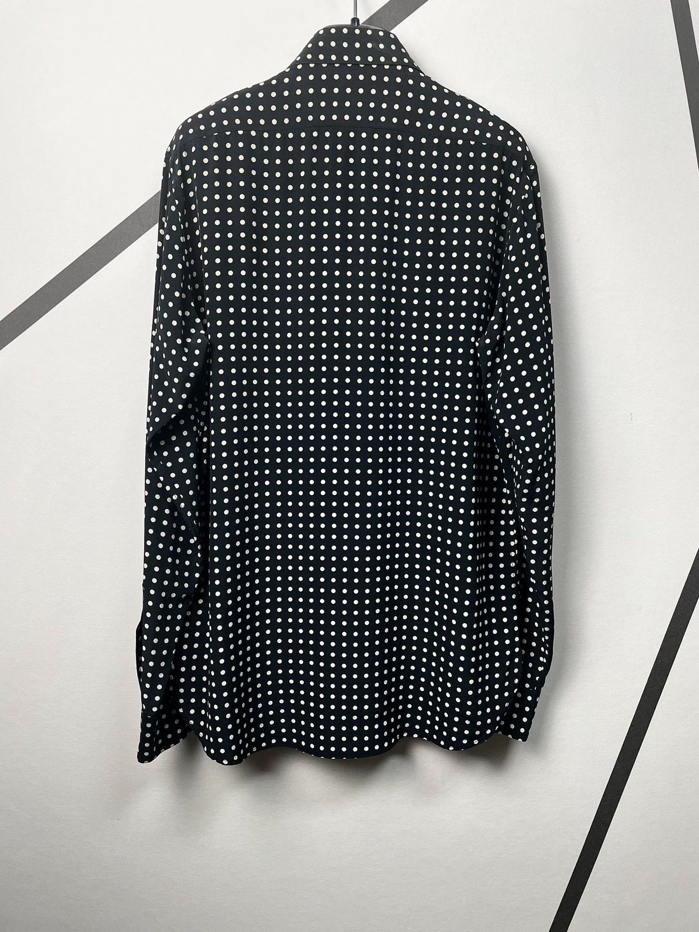 Saint Laurent Paris Saint Laurent Paris Black and white polka dot shirt Size US XS / EU 42 / 0 - 2 Thumbnail