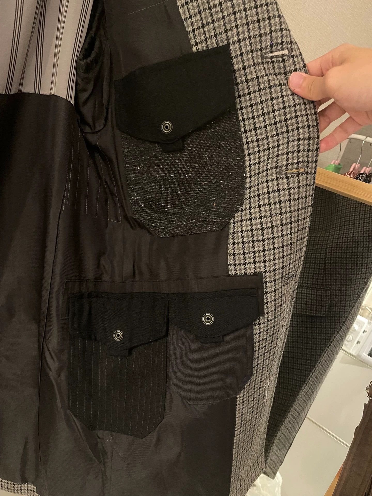 Junya Watanabe Junya watanabe man houndstooth wool sleeve coat Size US M / EU 48-50 / 2 - 5 Thumbnail