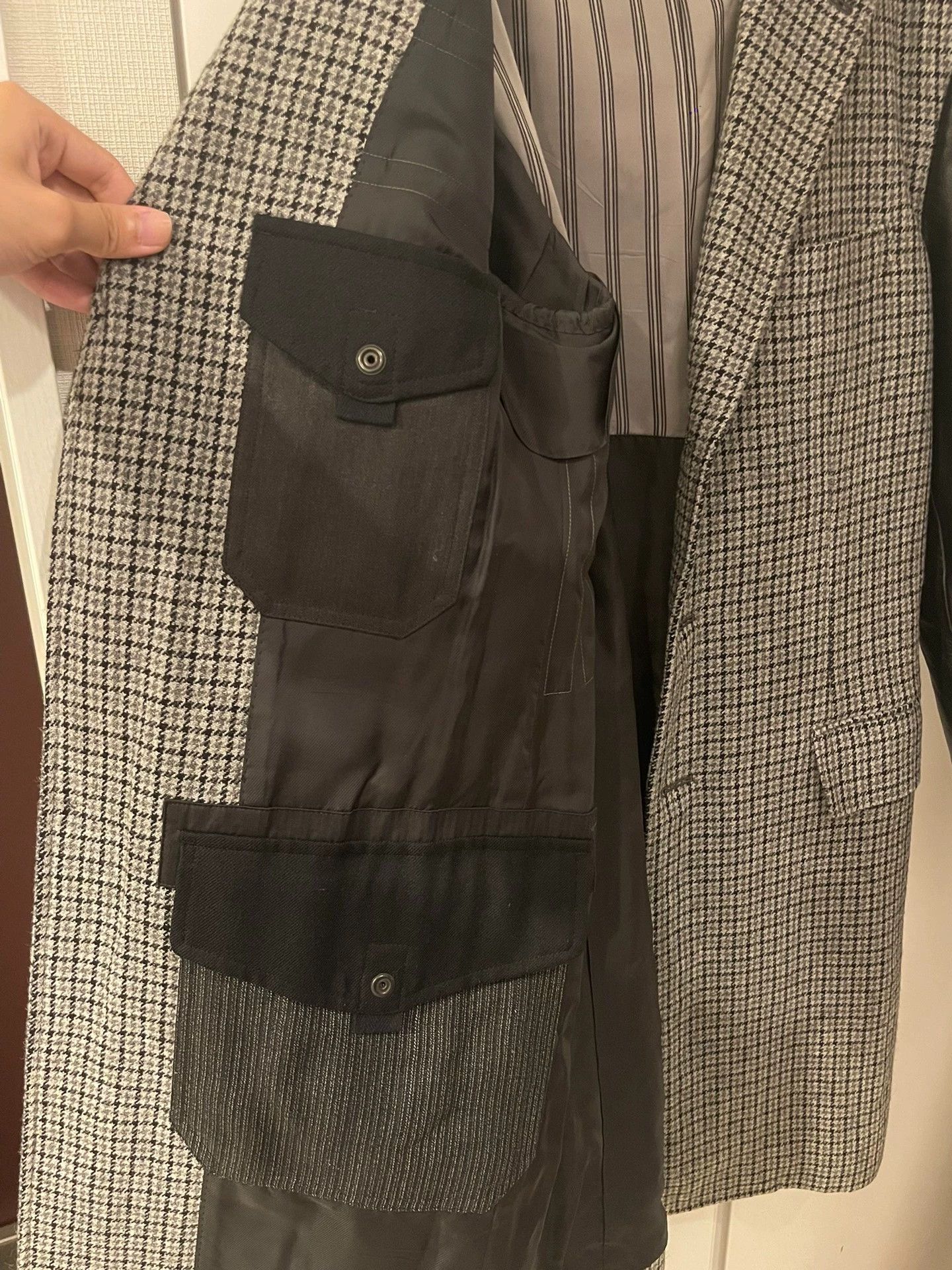 Junya Watanabe Junya watanabe man houndstooth wool sleeve coat Size US M / EU 48-50 / 2 - 4 Thumbnail