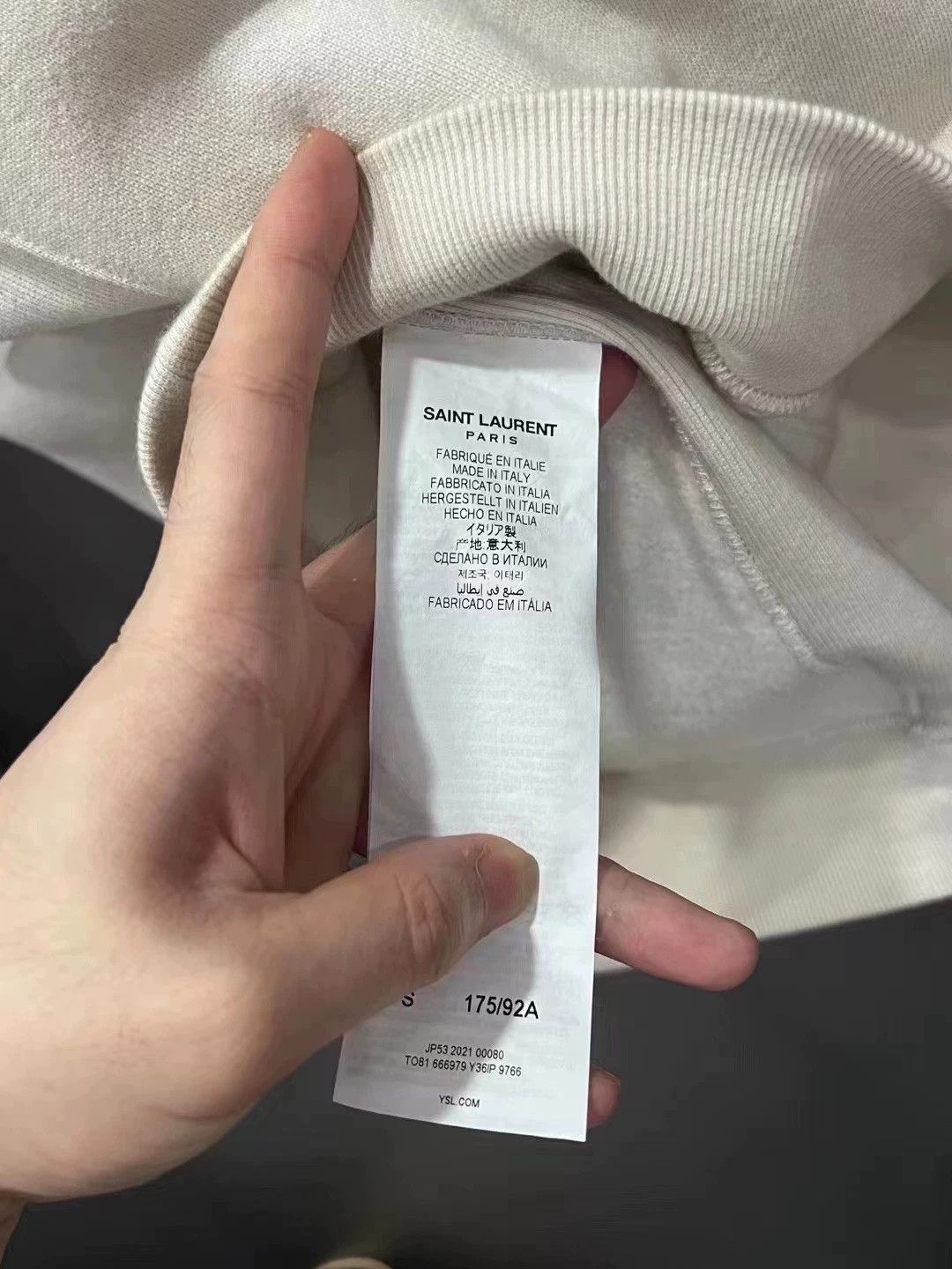 Saint Laurent Paris Saint Laurent Paris Logo ribbed sweatshirt Size US S / EU 44-46 / 1 - 4 Thumbnail