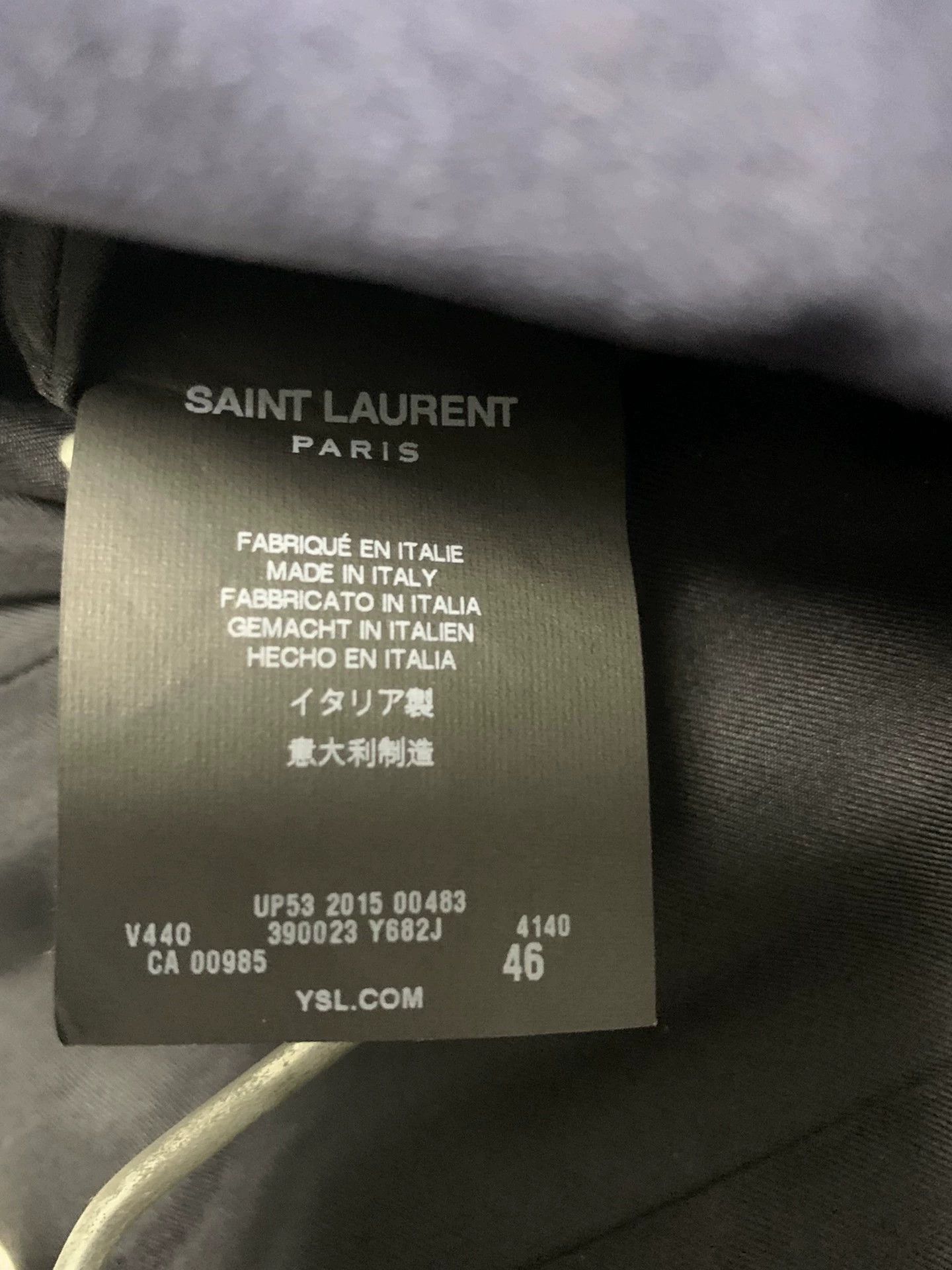 Saint Laurent Paris Saint Laurent Paris Deep blue silk collar suit jacket Size US M / EU 48-50 / 2 - 4 Thumbnail