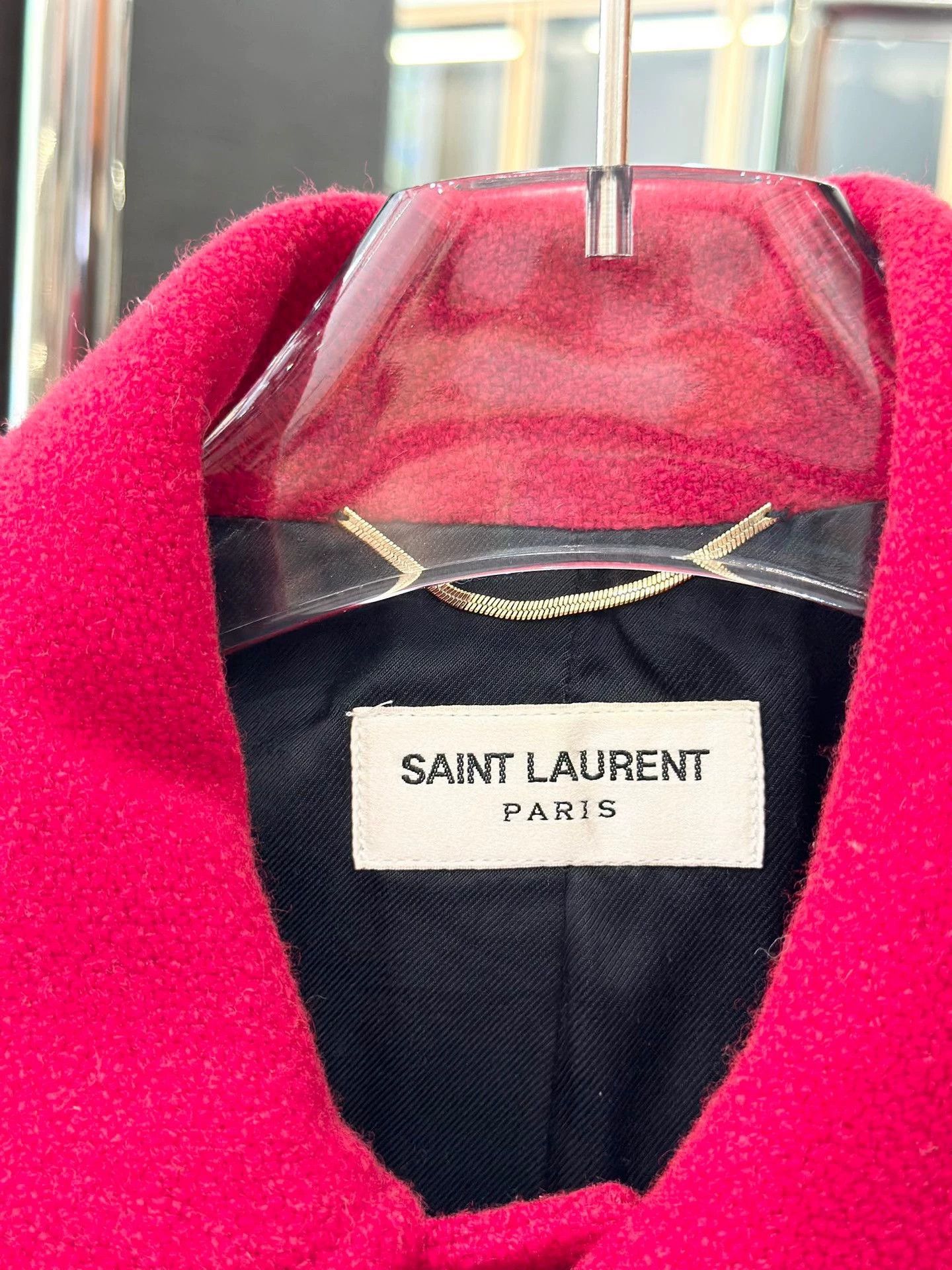 Saint Laurent Paris Saint Laurent Paris Red leopard print baseball jacket Size US XS / EU 42 / 0 - 5 Thumbnail
