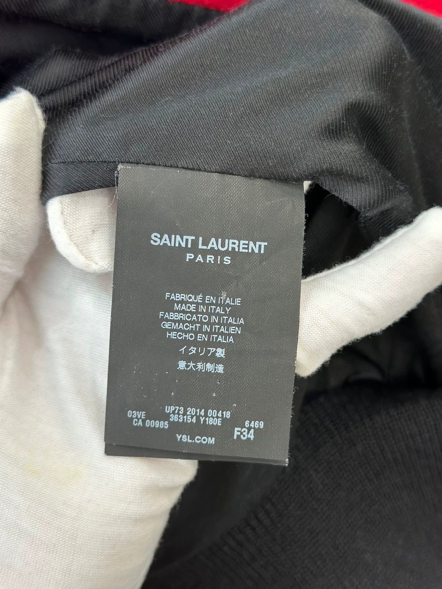 Saint Laurent Paris Saint Laurent Paris Red leopard print baseball jacket Size US XS / EU 42 / 0 - 8 Thumbnail