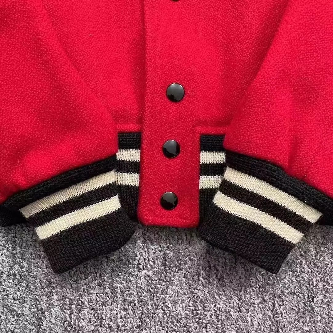 Saint Laurent Paris Red leopard print baseball jacket Size US XS / EU 42 / 0 - 4 Thumbnail