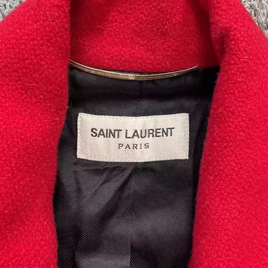 Saint Laurent Paris Red leopard print baseball jacket Size US XS / EU 42 / 0 - 3 Thumbnail