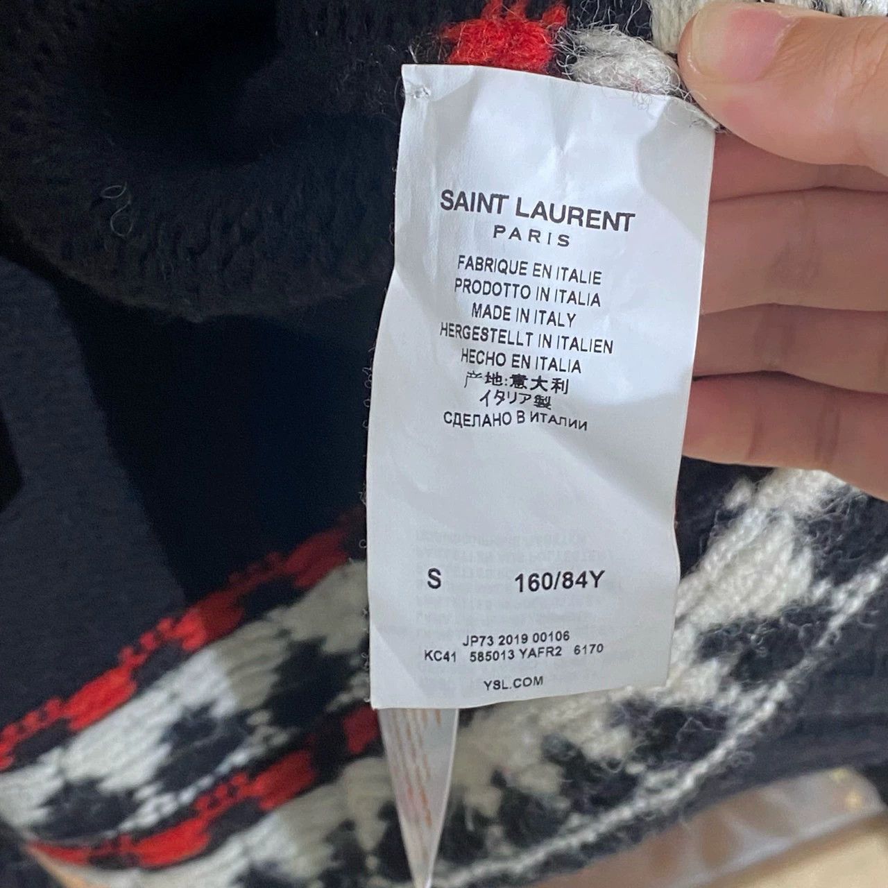 Saint Laurent Paris Saint Laurent Paris Black jacquard sequin knitted sweater cardigan Size US S / EU 44-46 / 1 - 4 Thumbnail
