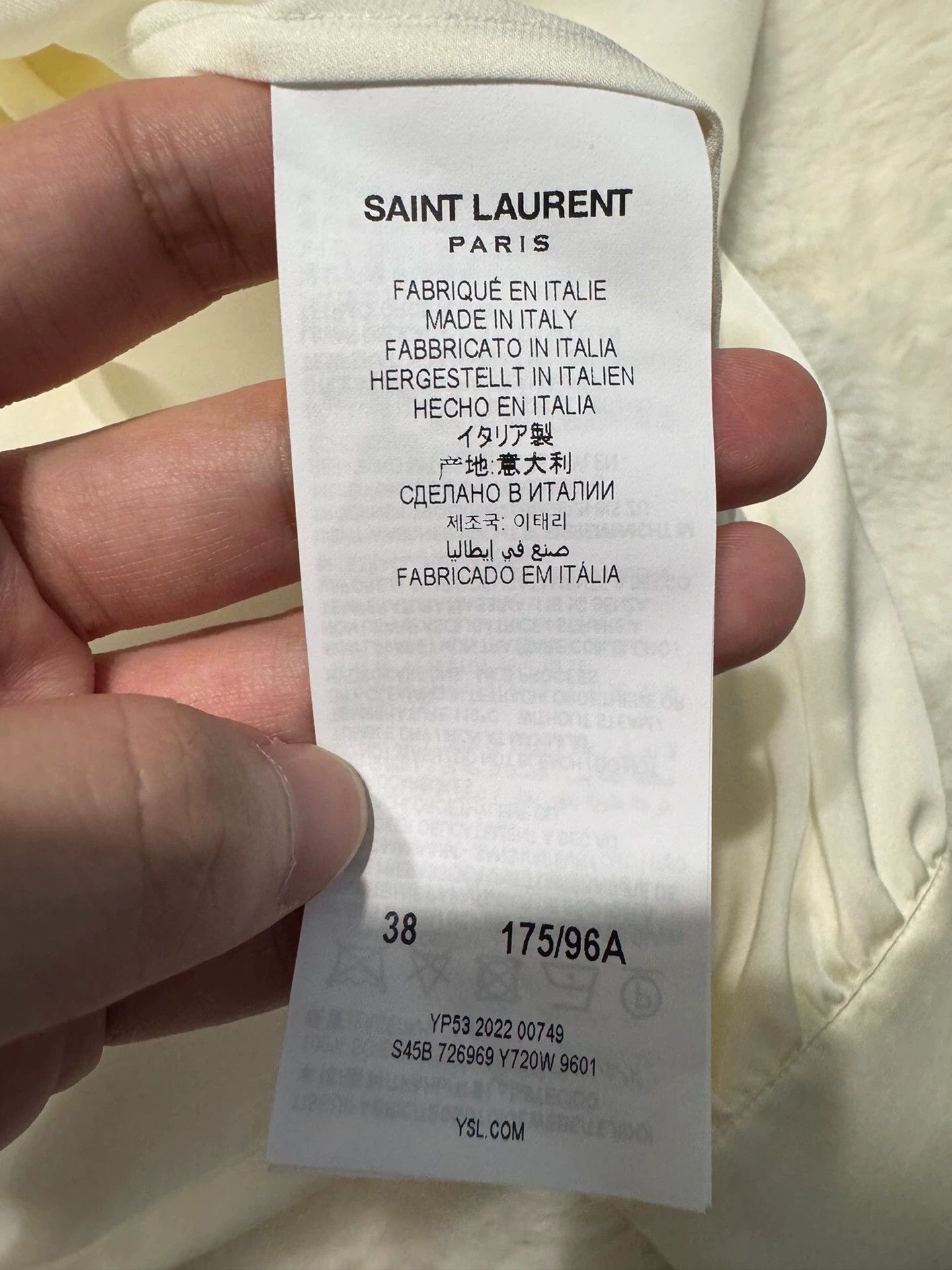 Saint Laurent Paris Saint Laurent Paris Show off silk shirt Size US XS / EU 42 / 0 - 5 Thumbnail