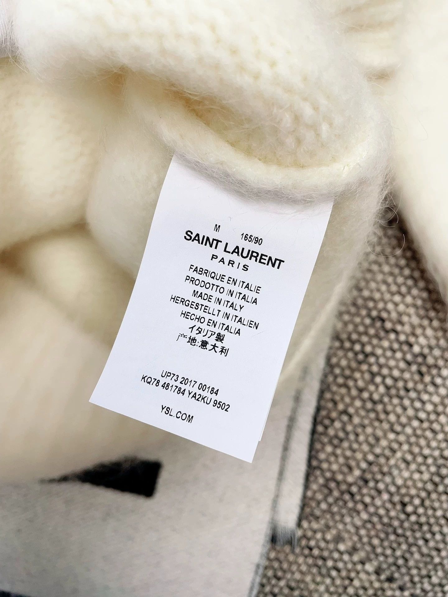 Saint Laurent Paris Saint Laurent Paris White mohair sweater Size US M / EU 48-50 / 2 - 6 Thumbnail