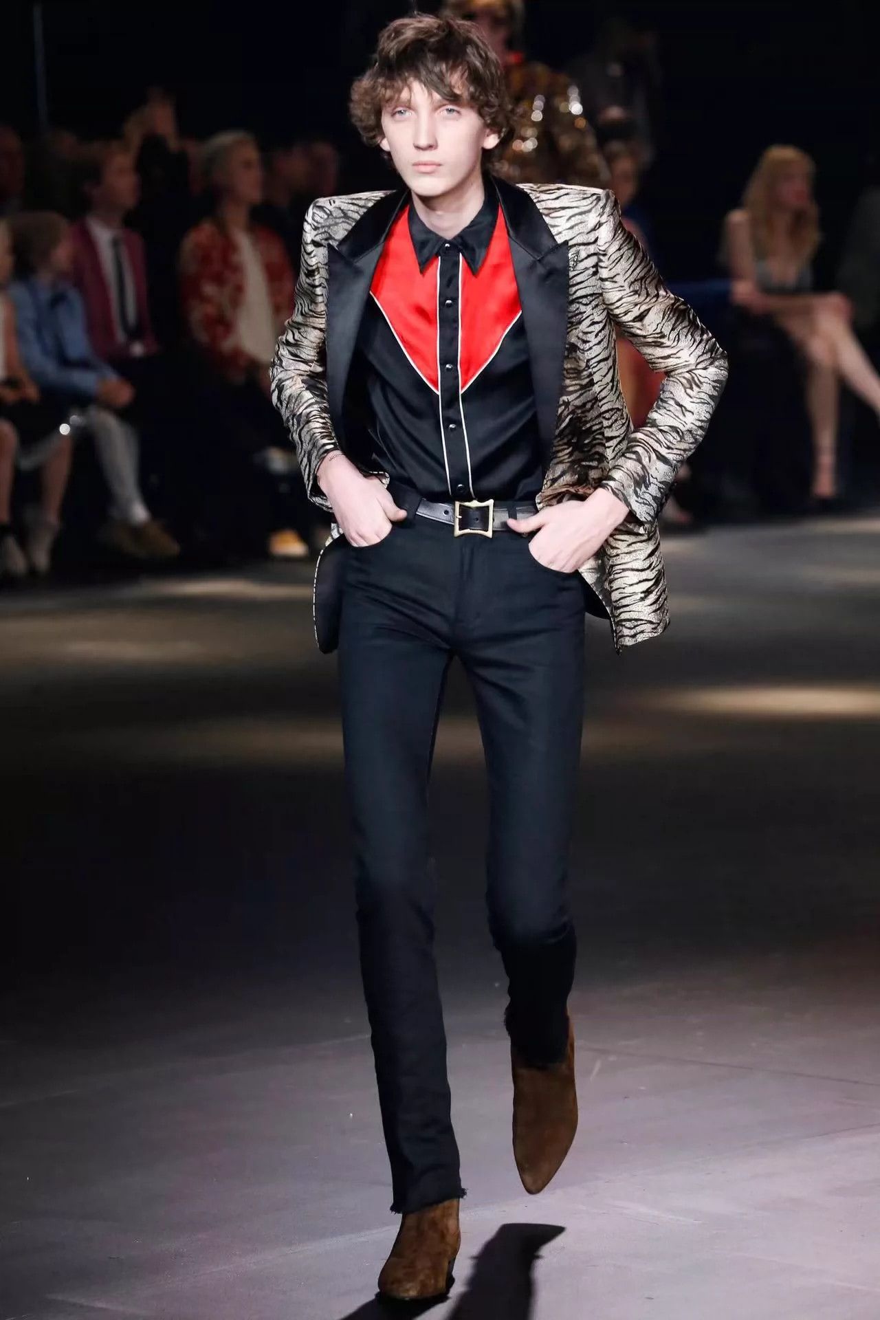 Saint Laurent Paris Saint Laurent Paris Color blocked mulberry silk shirt Size US M / EU 48-50 / 2 - 5 Thumbnail