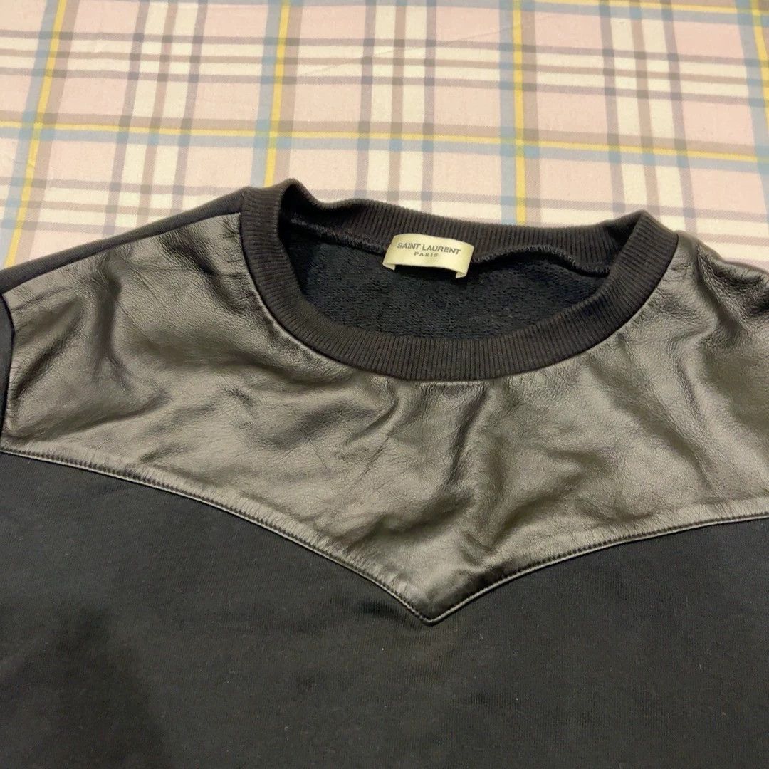 Saint Laurent Paris Saint Laurent Paris Black patchwork hoodie Size US M / EU 48-50 / 2 - 2 Thumbnail