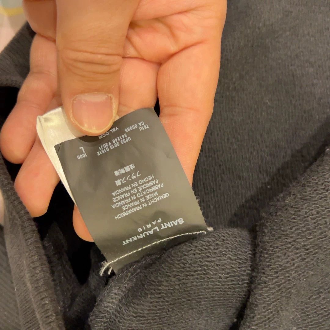 Saint Laurent Paris Saint Laurent Paris Black patchwork hoodie Size US M / EU 48-50 / 2 - 3 Thumbnail