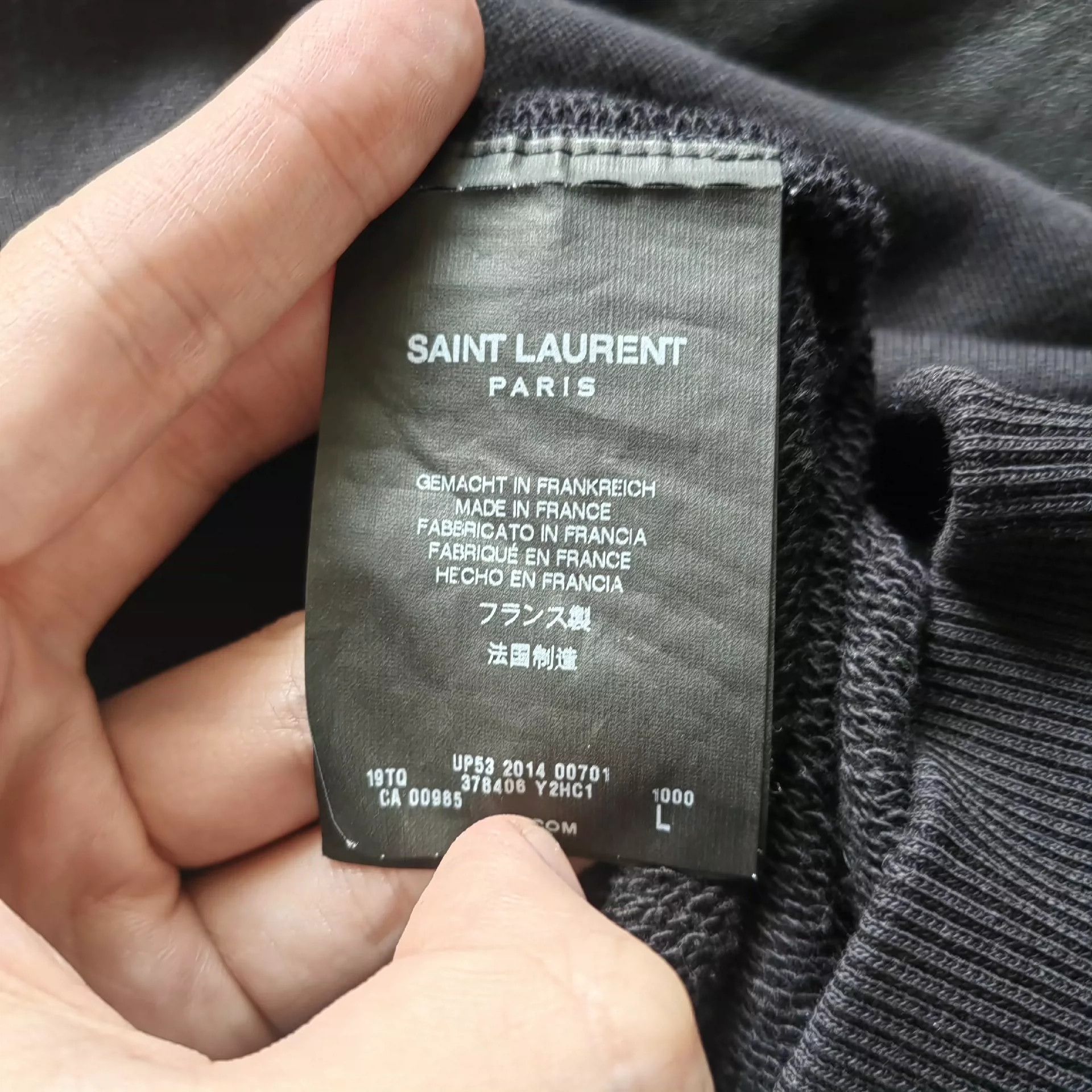 Saint Laurent Paris Saint Laurent Paris 15ss split leather sweatshirt Size US L / EU 52-54 / 3 - 4 Thumbnail