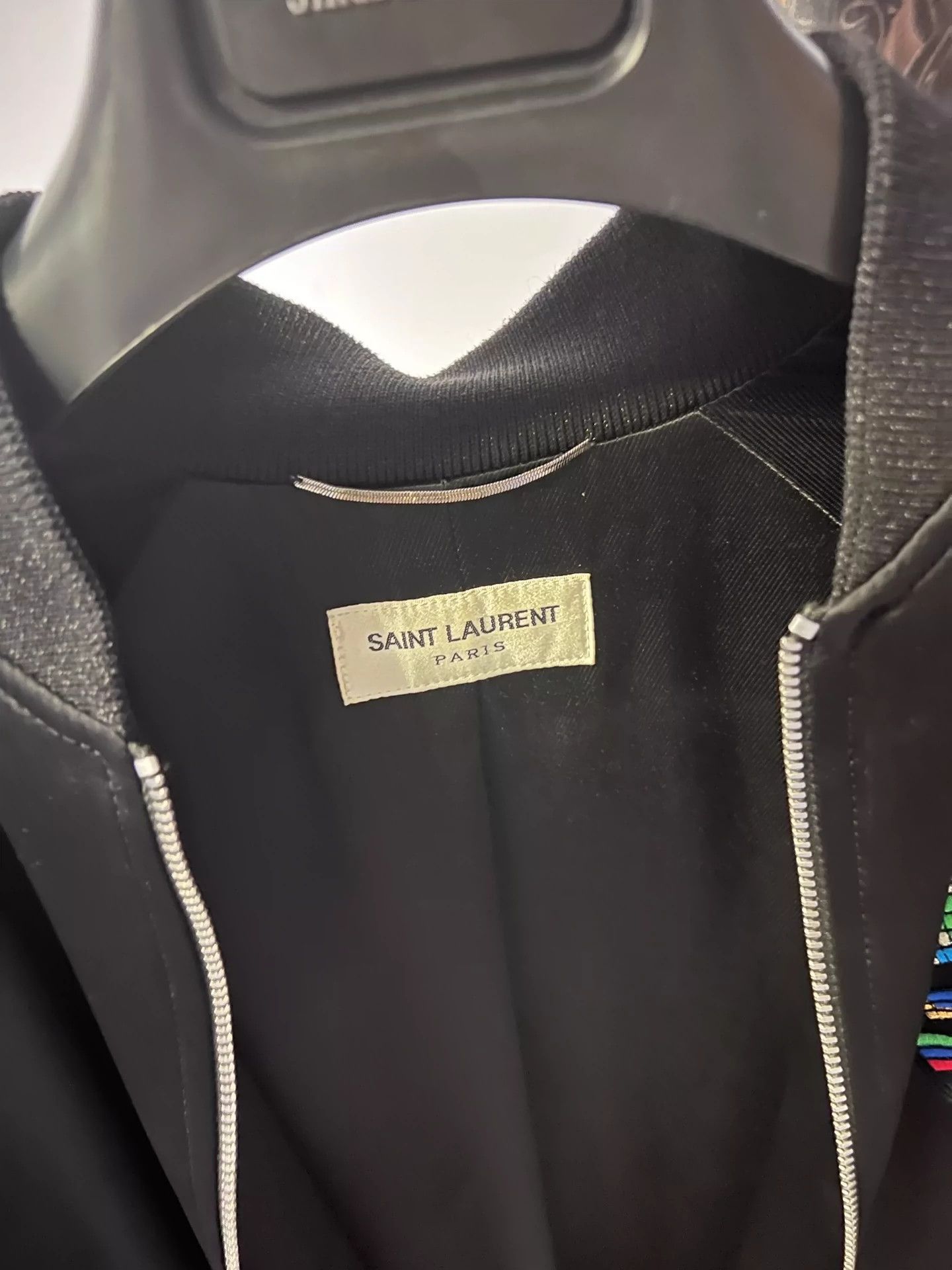 Saint Laurent Paris Saint Laurent Paris Shark Embroidered Baseball Jacket Size US M / EU 48-50 / 2 - 3 Thumbnail