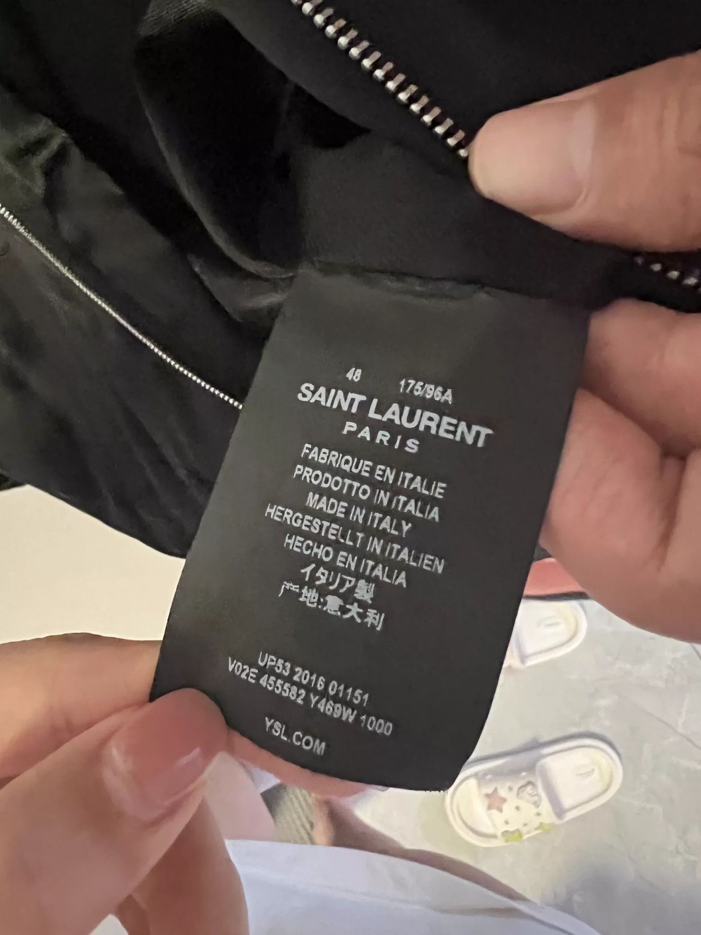 Saint Laurent Paris Saint Laurent Paris Shark Embroidered Baseball Jacket Size US M / EU 48-50 / 2 - 4 Thumbnail
