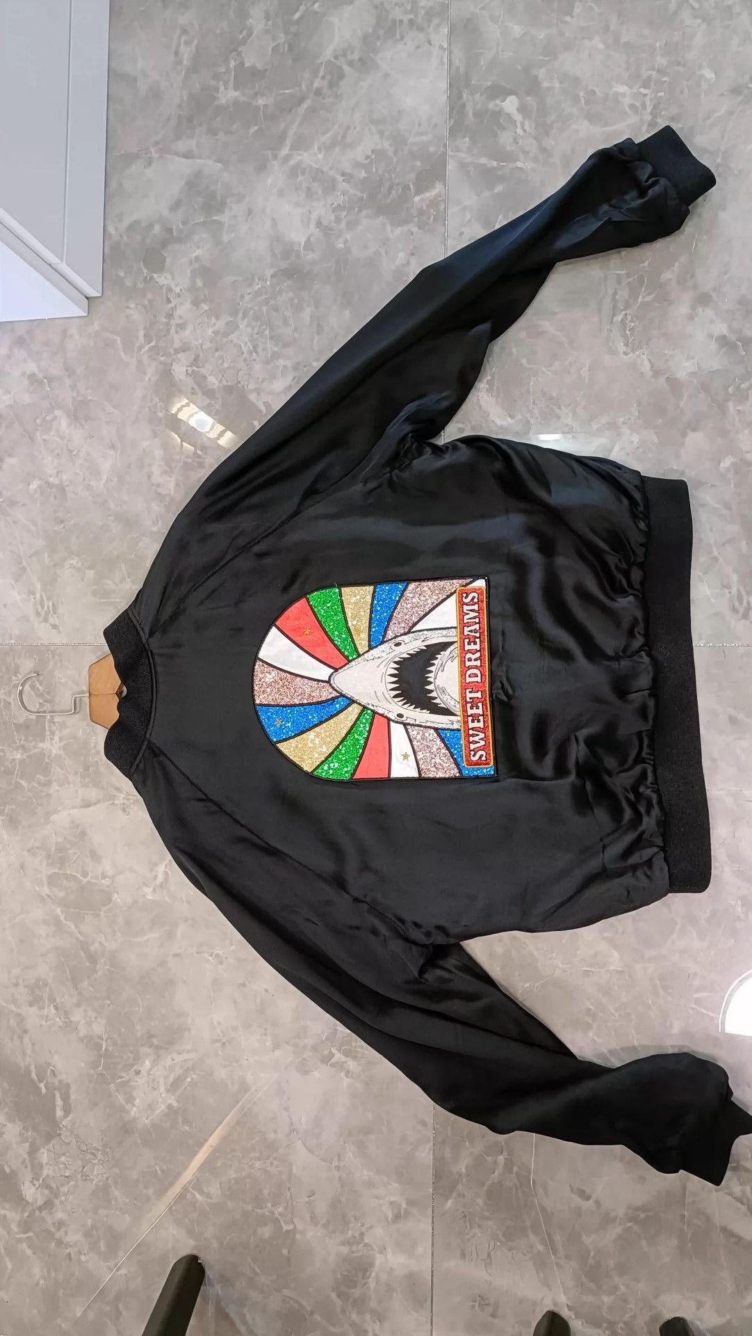Saint Laurent Paris Saint Laurent Paris Shark Embroidered Baseball Jacket Size US L / EU 52-54 / 3 - 6 Thumbnail