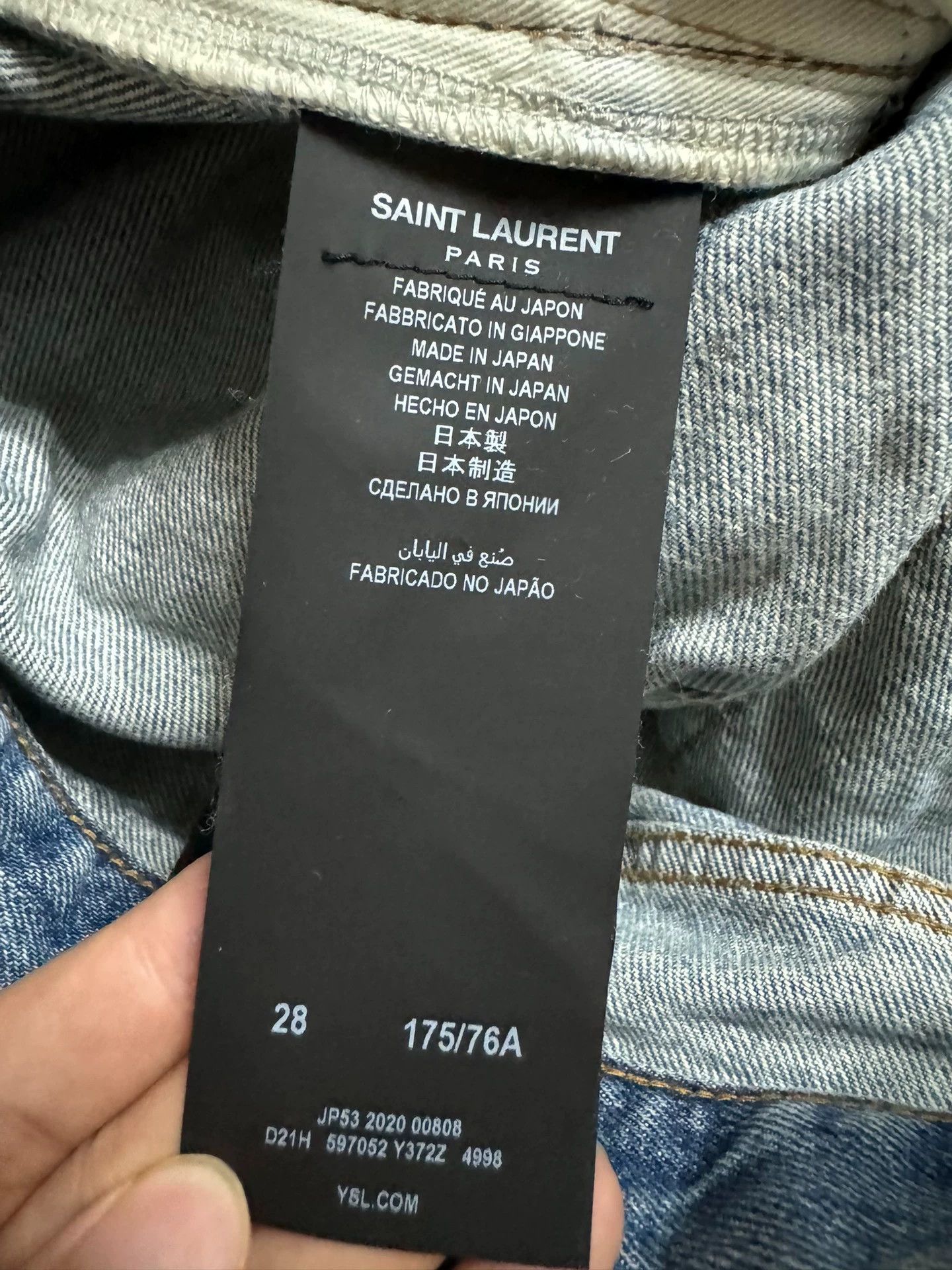 Saint Laurent Paris Saint Laurent Paris Japanese made jeans Size US 28 / EU 44 - 8 Thumbnail