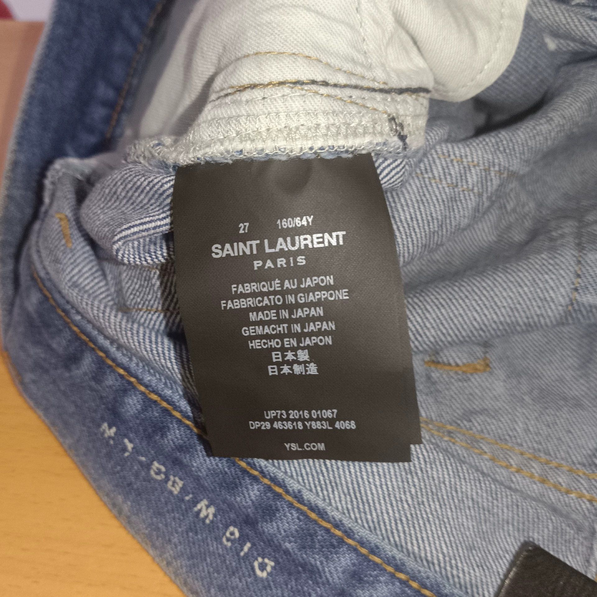 Saint Laurent Paris Saint Laurent Paris Blue high waisted jeans Size US 27 - 2 Thumbnail