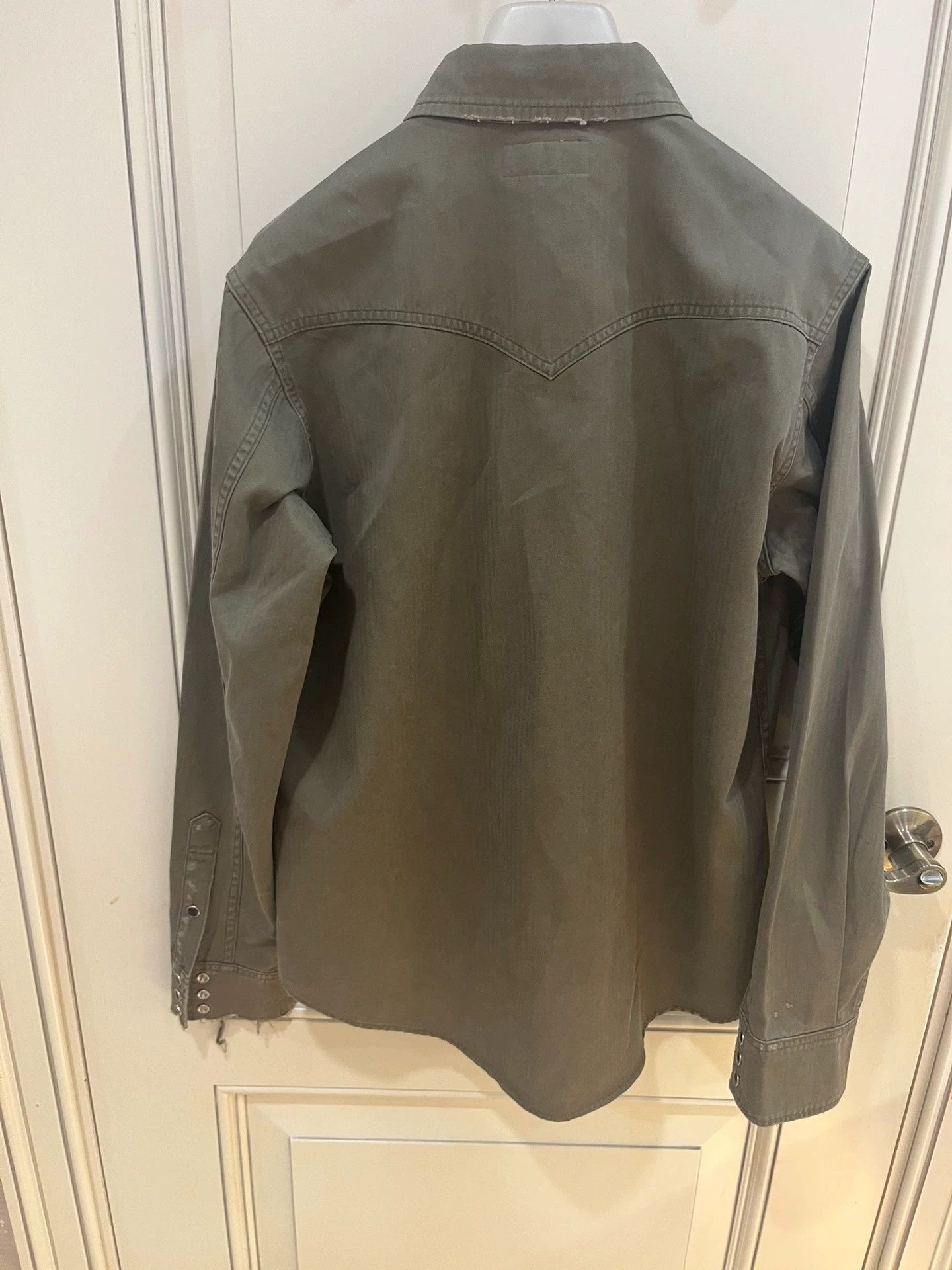Saint Laurent Paris Saint Laurent Paris Pickled vegetable green western denim shirt Size US M / EU 48-50 / 2 - 5 Thumbnail