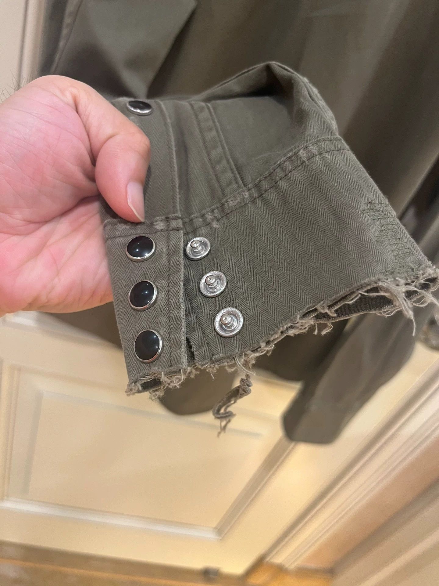 Saint Laurent Paris Saint Laurent Paris Pickled vegetable green western denim shirt Size US M / EU 48-50 / 2 - 7 Thumbnail