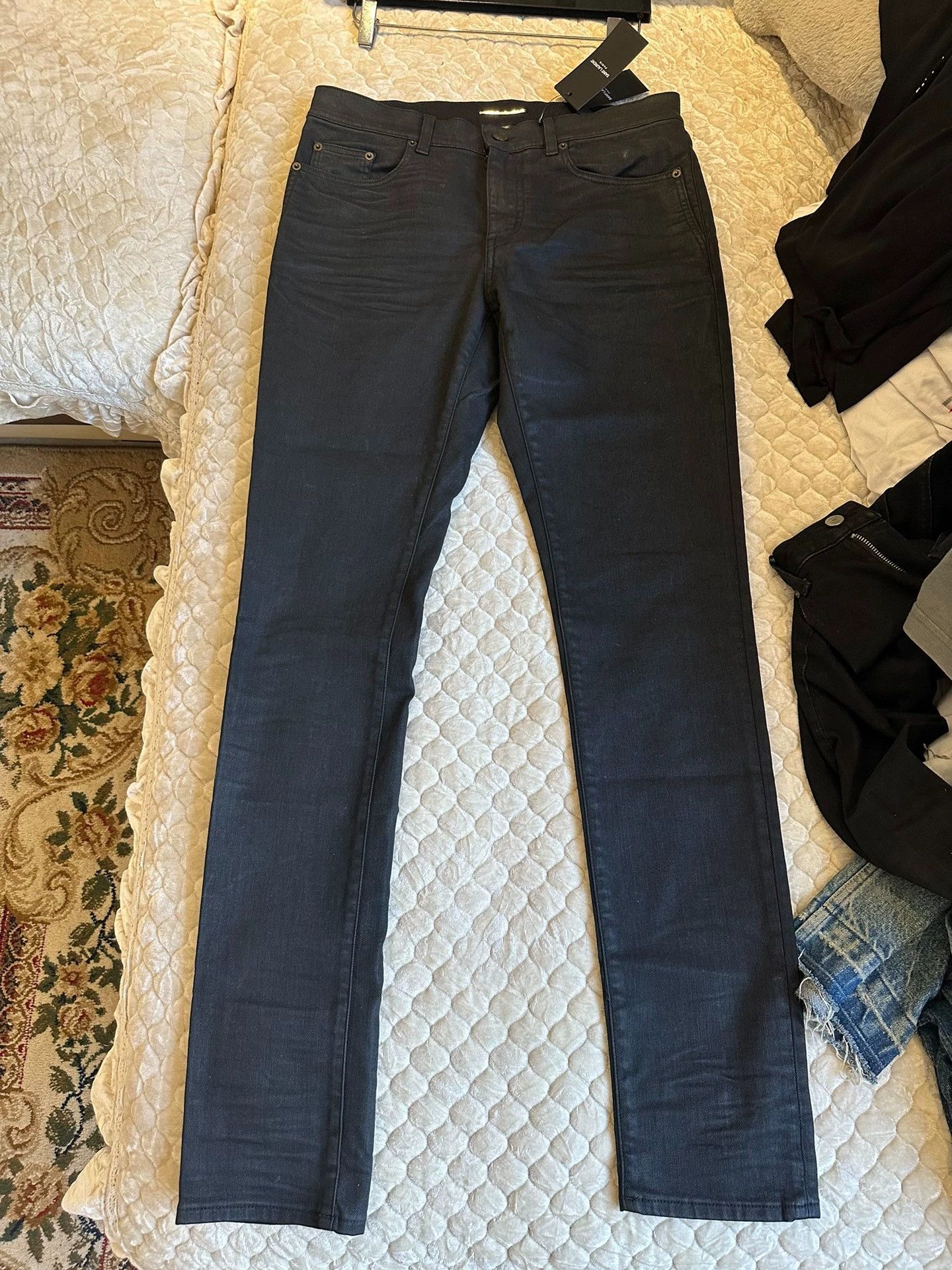 Saint Laurent Paris Saint Laurent Paris D02 Black Basic Jeans Size US 32 / EU 48 - 3 Thumbnail