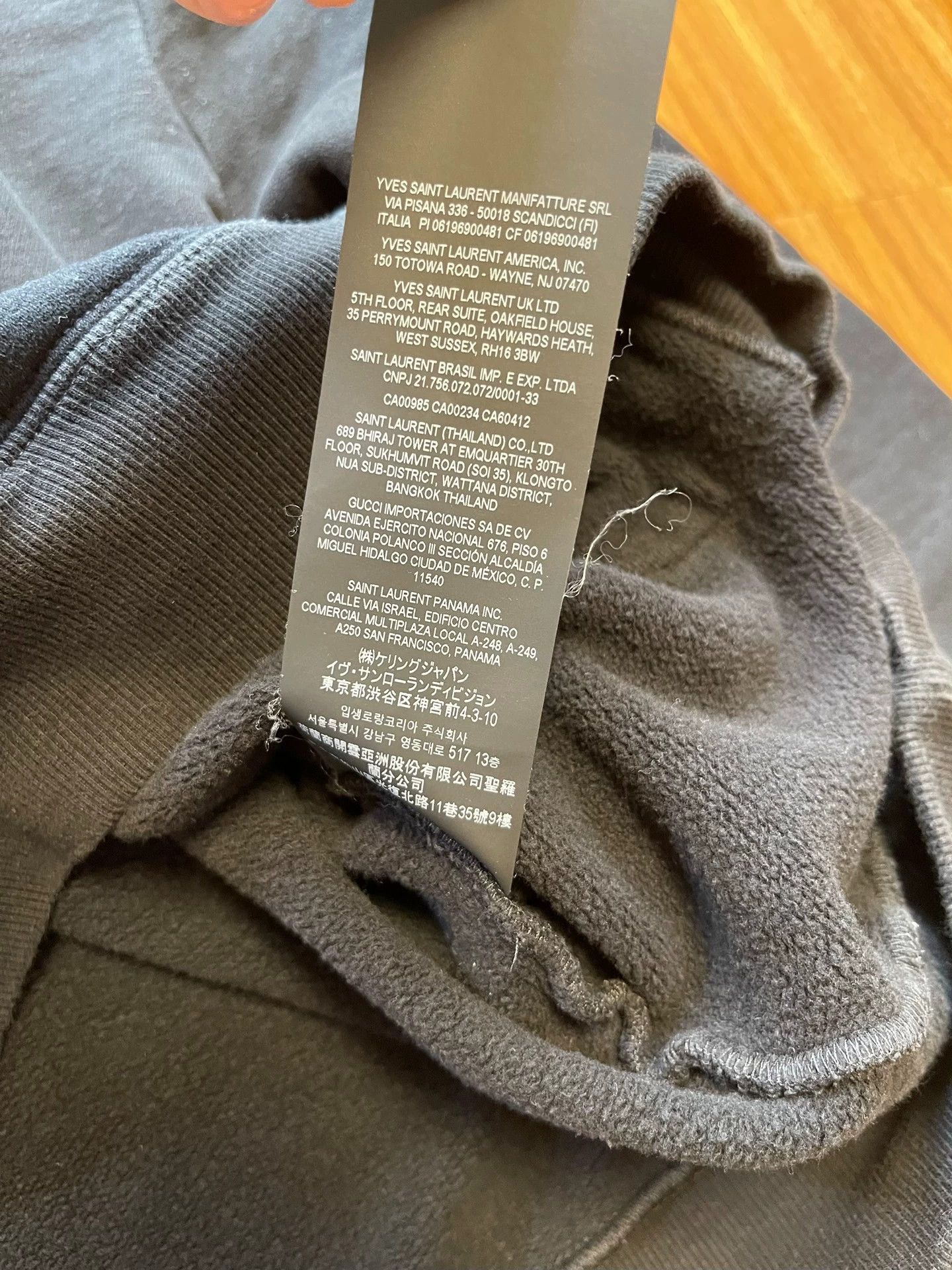 Saint Laurent Paris Saint Laurent Paris Logo hooded drawstring hoodie Size US XXL / EU 58 / 5 - 7 Thumbnail