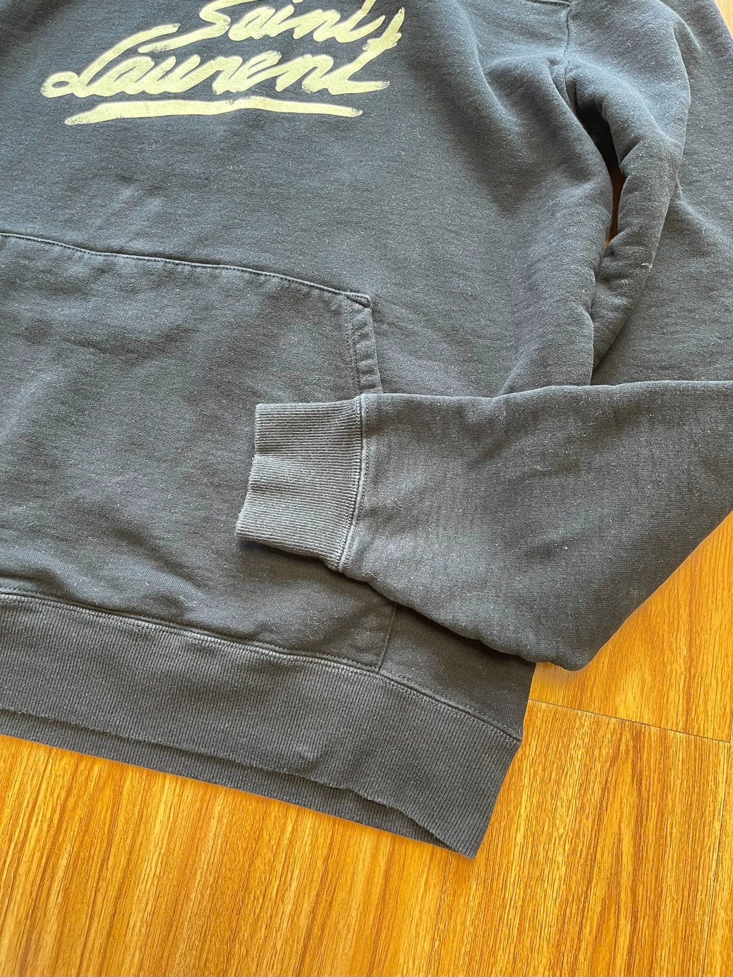 Saint Laurent Paris Saint Laurent Paris Logo hooded drawstring hoodie Size US XXL / EU 58 / 5 - 5 Thumbnail