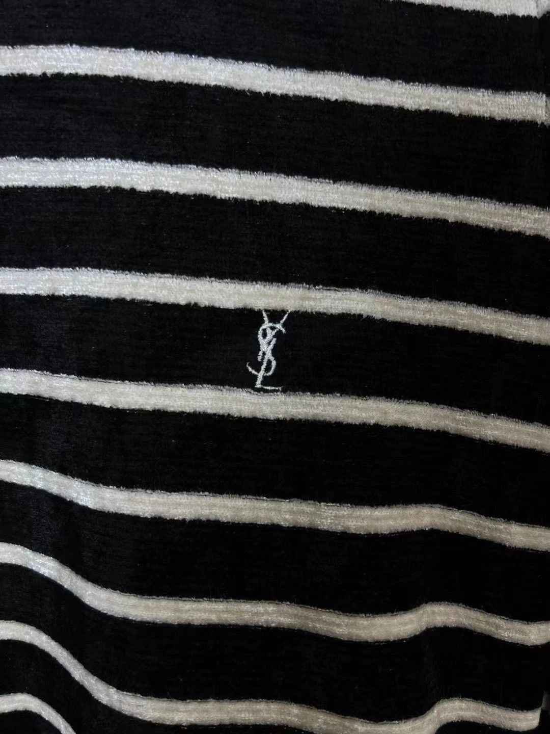 Saint Laurent Paris Saint Laurent Paris Black and white striped knitted sweater Size US M / EU 48-50 / 2 - 3 Thumbnail