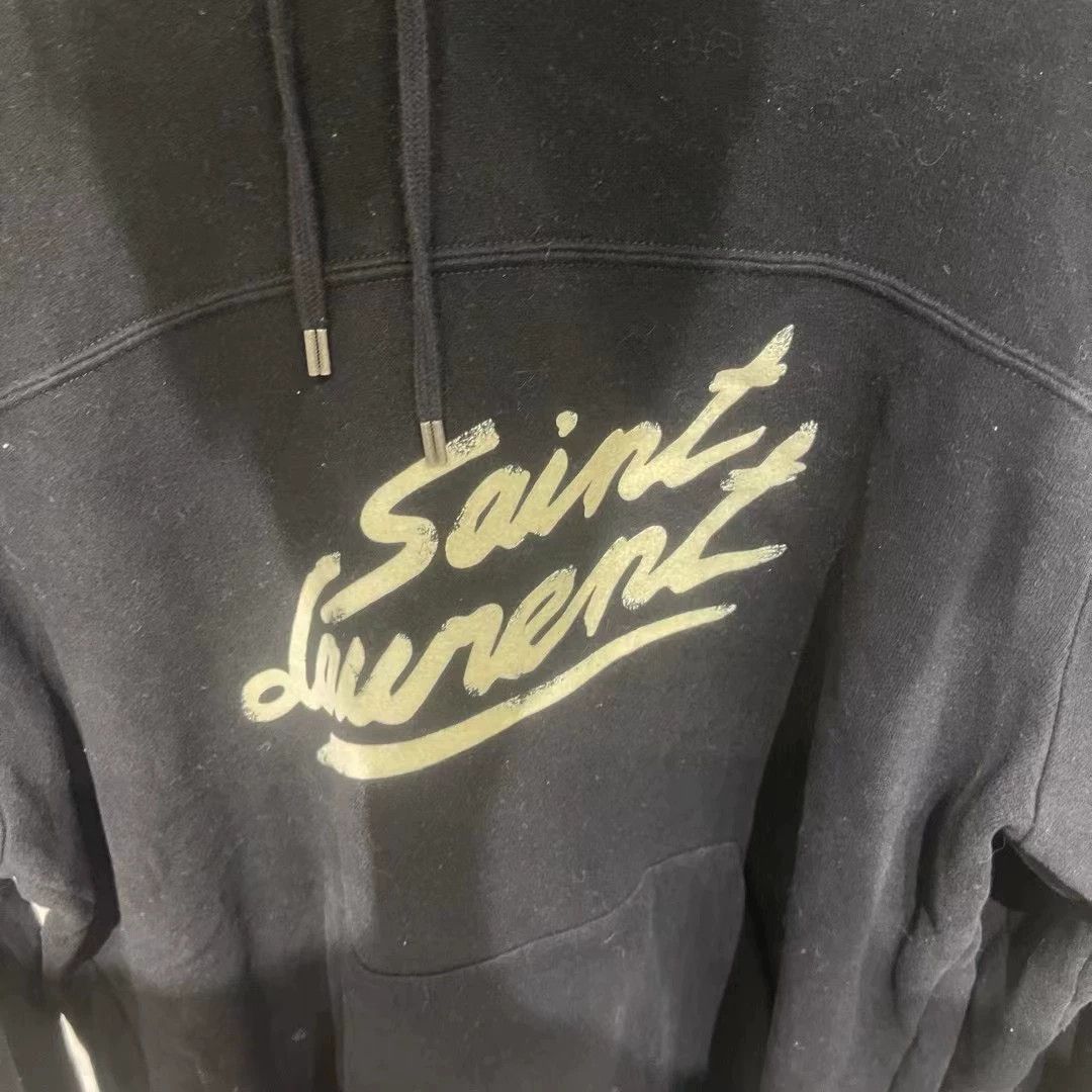 Saint Laurent Paris Saint Laurent Paris Signature logo hoodie
