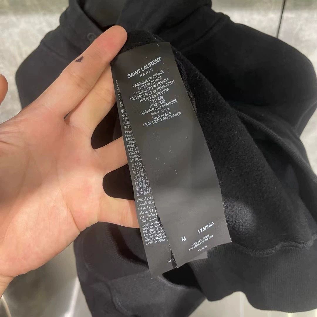 Saint Laurent Paris Saint Laurent Paris Signature logo hoodie Size US M / EU 48-50 / 2 - 4 Thumbnail