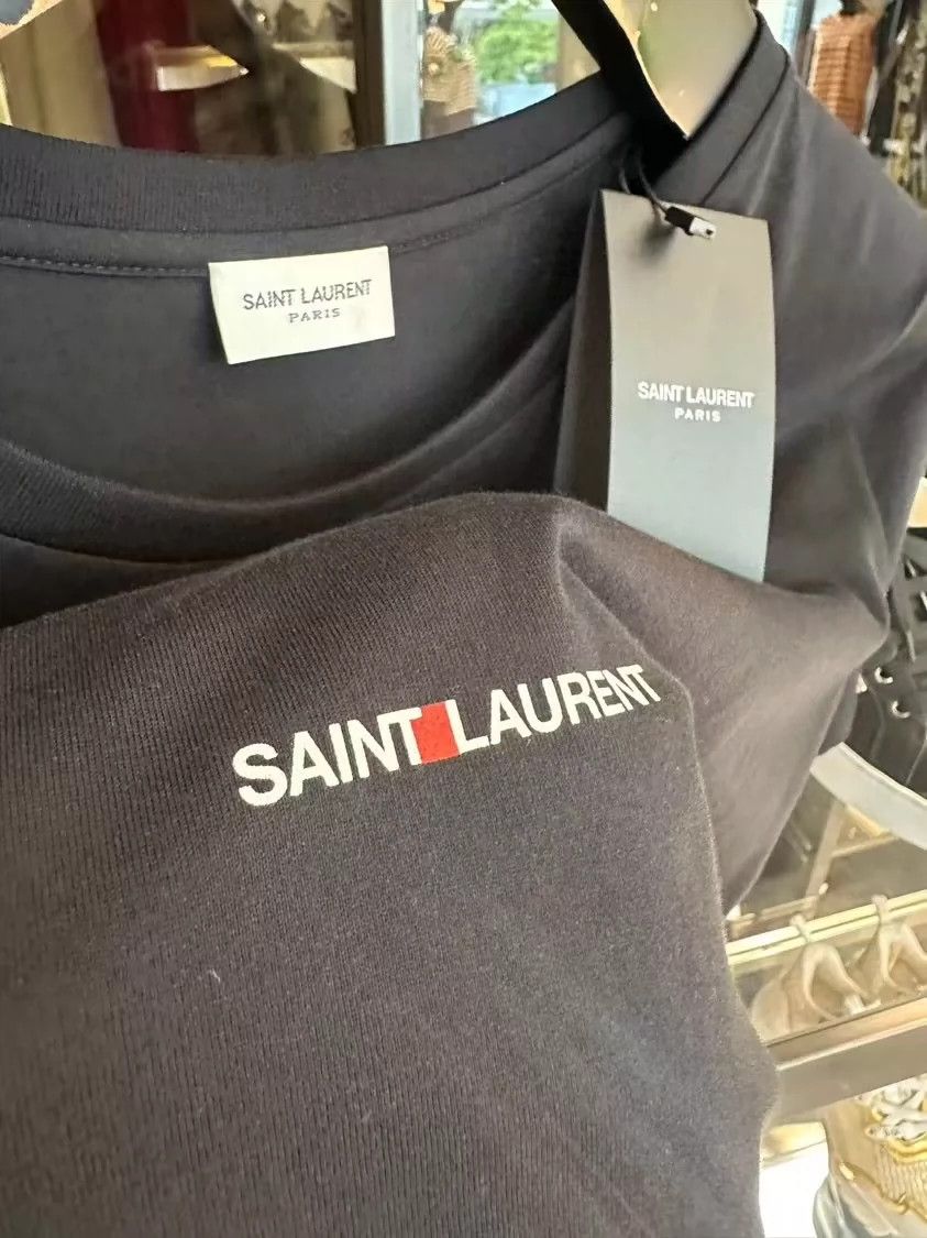 Saint Laurent Paris Saint Laurent Paris Basic logo short sleeved shirt Size US M / EU 48-50 / 2 - 2 Thumbnail