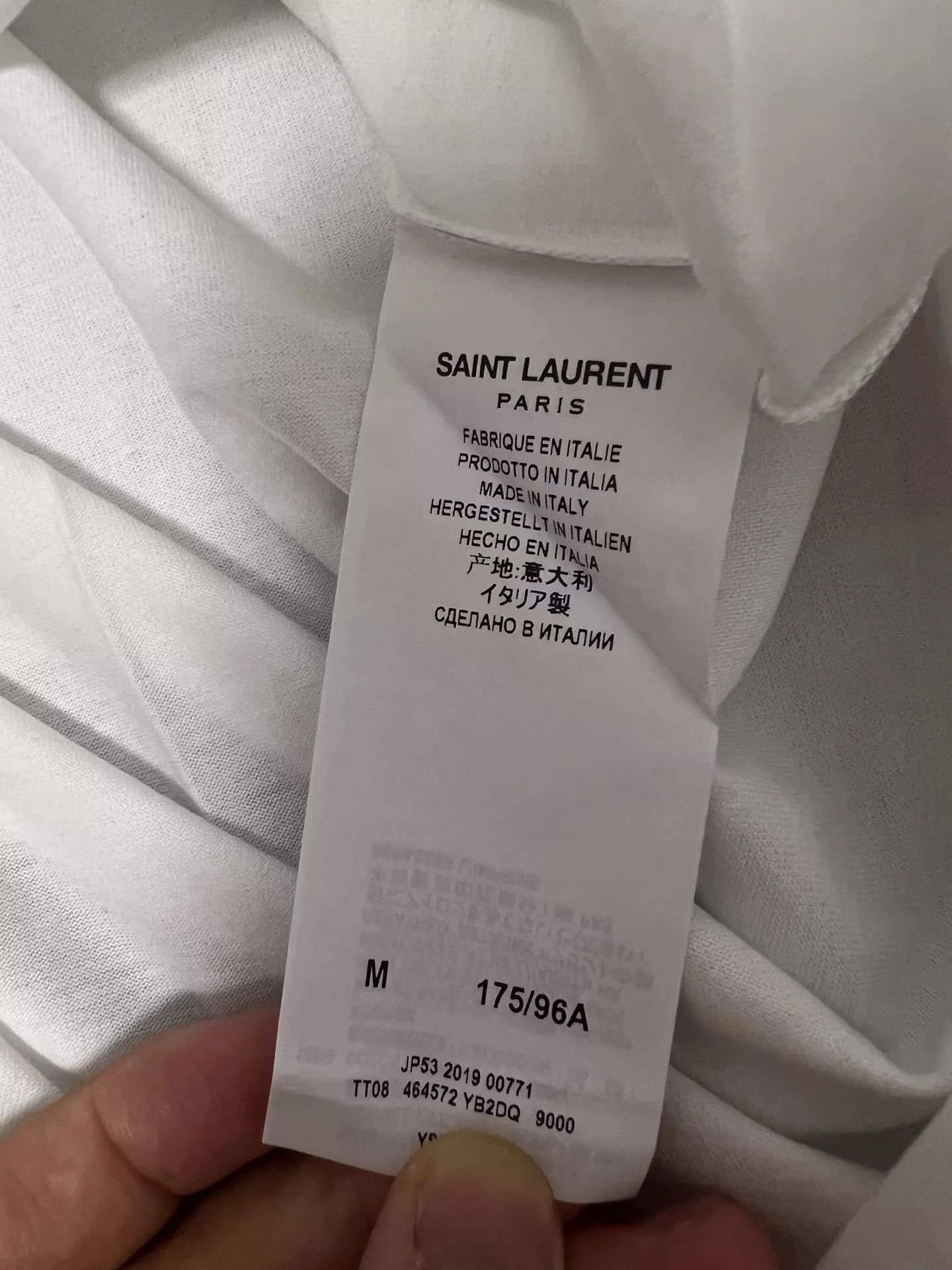 Saint Laurent Paris Saint Laurent Paris Basic logo short sleeved shirt Size US M / EU 48-50 / 2 - 4 Thumbnail