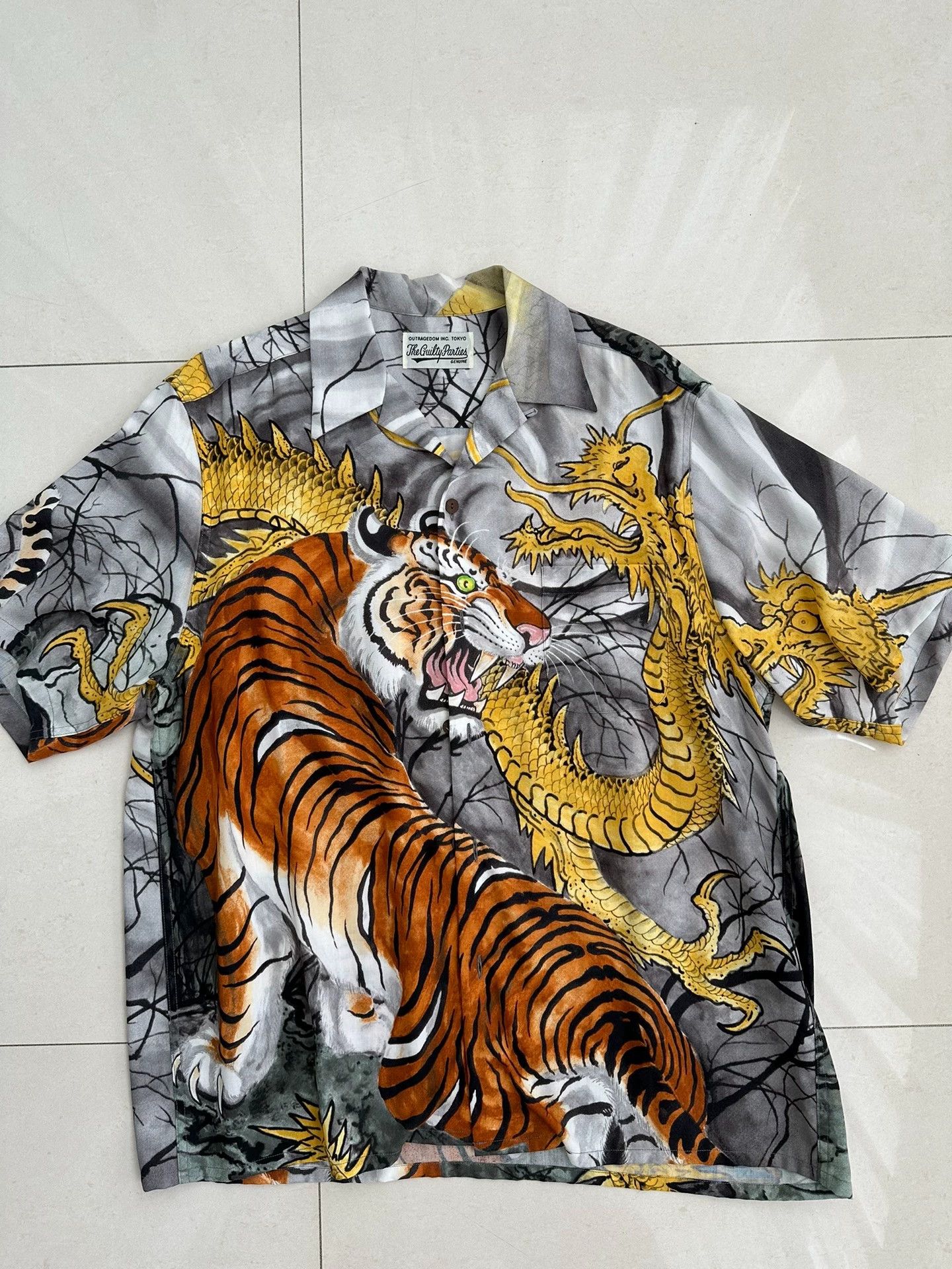 トップス 25ss WACKO MARIA TIGER SHAWAIIAN SHIRT Pre-owned] WACKO MARIA Tiger Print Hawaiian Shirt – Archive